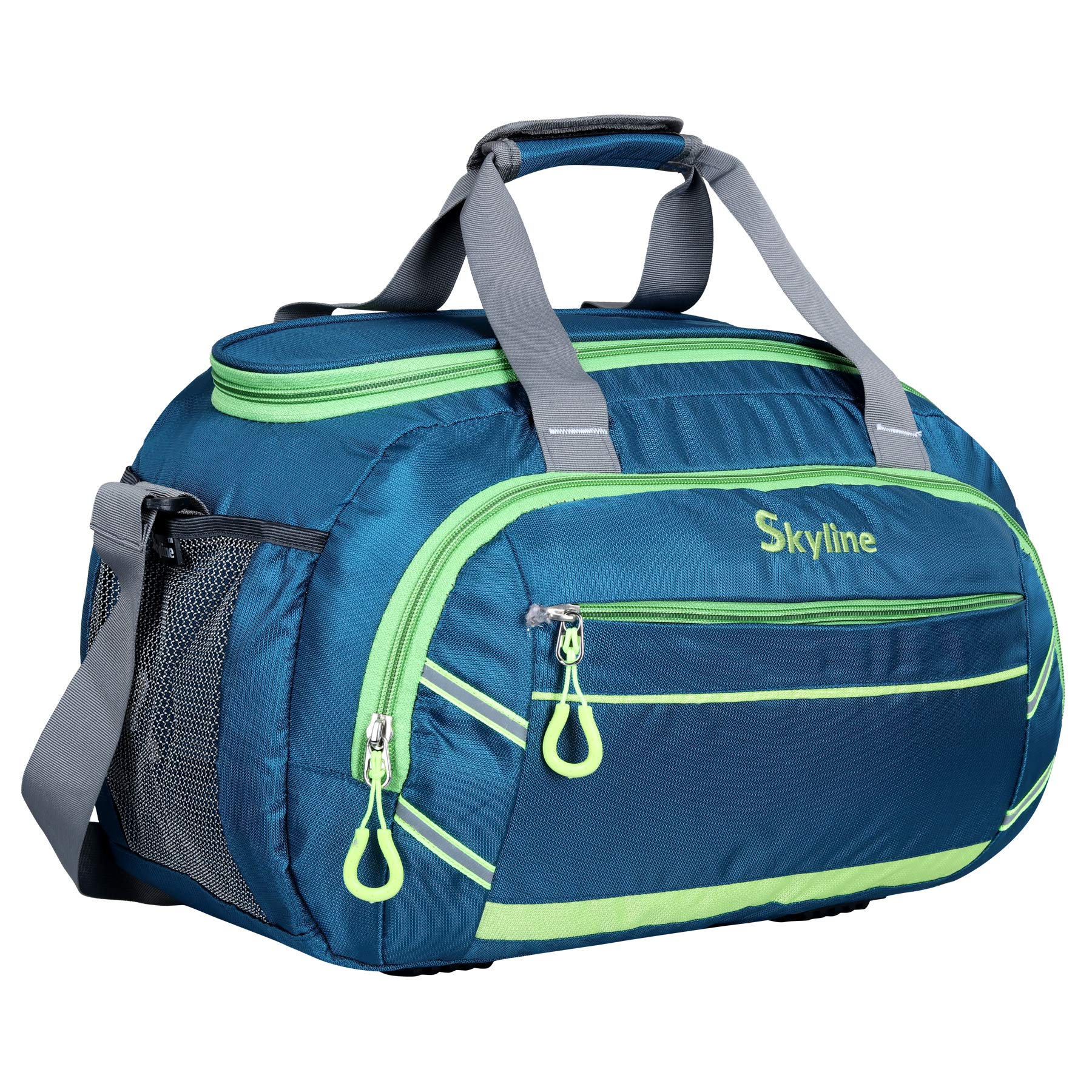 Polyester 26 Ltrs Travel Duffel/Gym Bag-Green-image-23