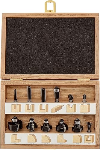 Timberline TRS-120 - Juego de brocas para enrutador de vástago de 14 pulgadas, 12 piezas