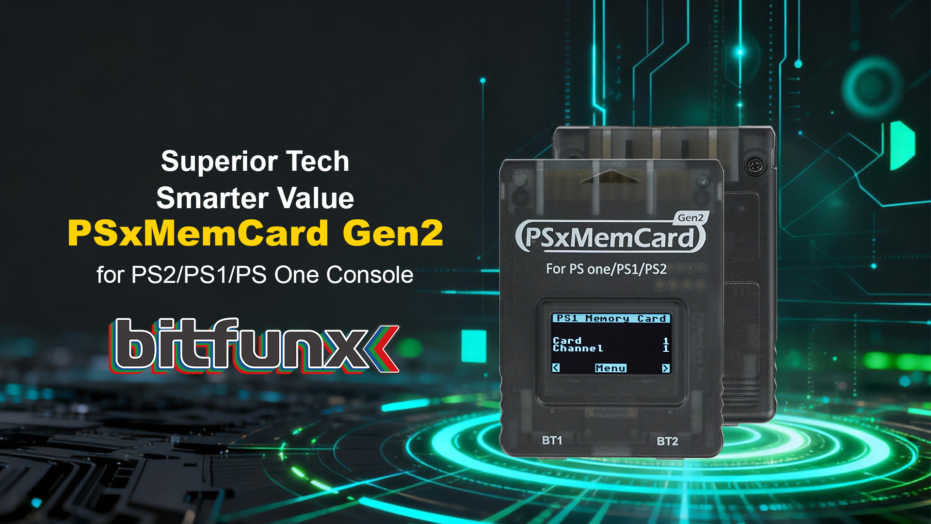 Amazon.com: BITFUNX PSxMemCard Gen2 Memory Card - Supports