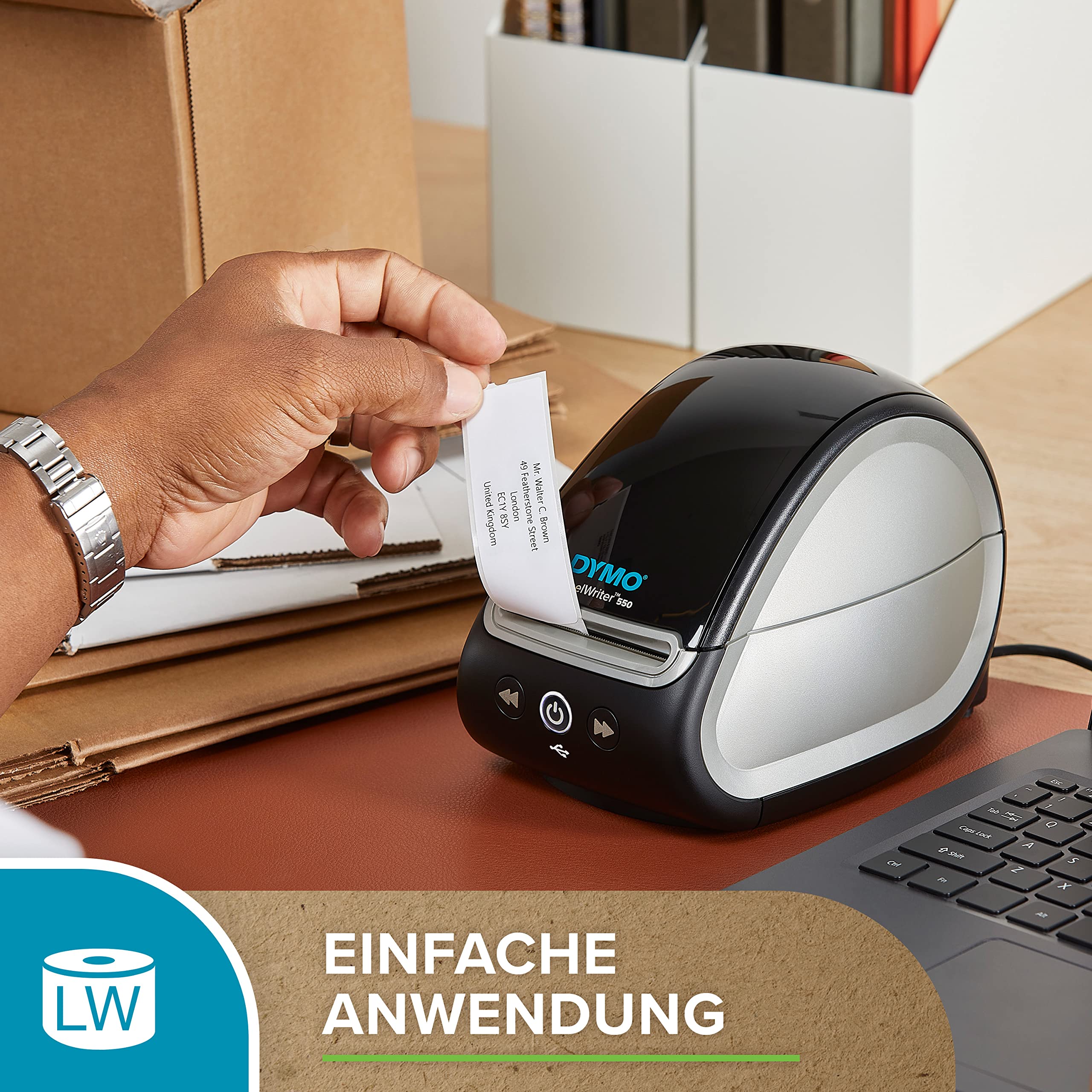 DYMO Original LabelWriter Mehrzwecketiketten | 54 mm x 70 mm | 12 Rollen mit je 320 leicht ablösbaren Etiketten (3.840 Stück) | für LabelWriter Etikettendrucker und Beschriftungsgerät