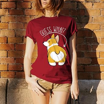 Guess What? Corgi Butt Basic Cotton T-Shirt