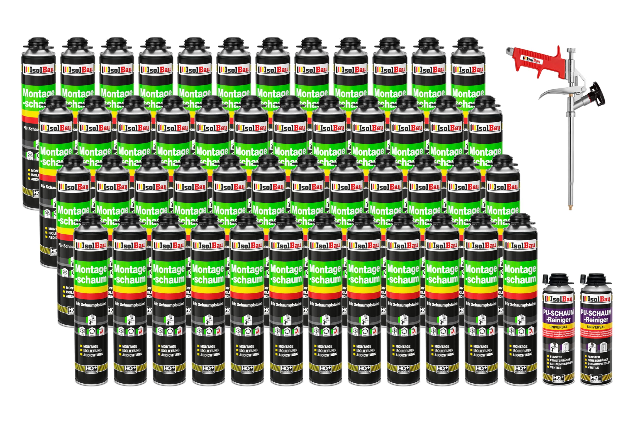 6x Bauschaum HPU500 Maxx – Pistolenschaum Grau, 500 Ml Pro Dose, Bis 48 Liter, Von Hausa