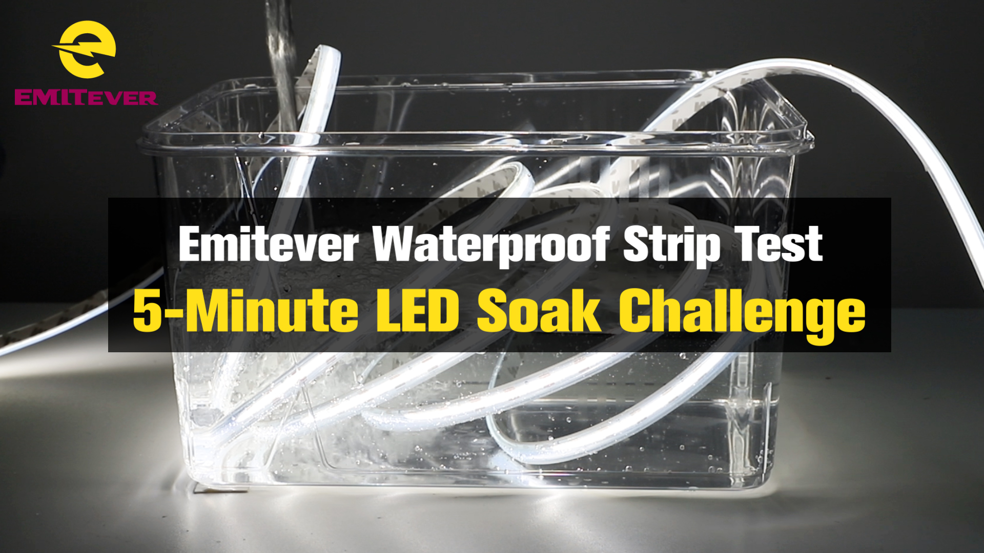 Image of EMITEVER Cool White COB Strip Light 5000K 16.4ft,IP67 Waterproof,Dimmable