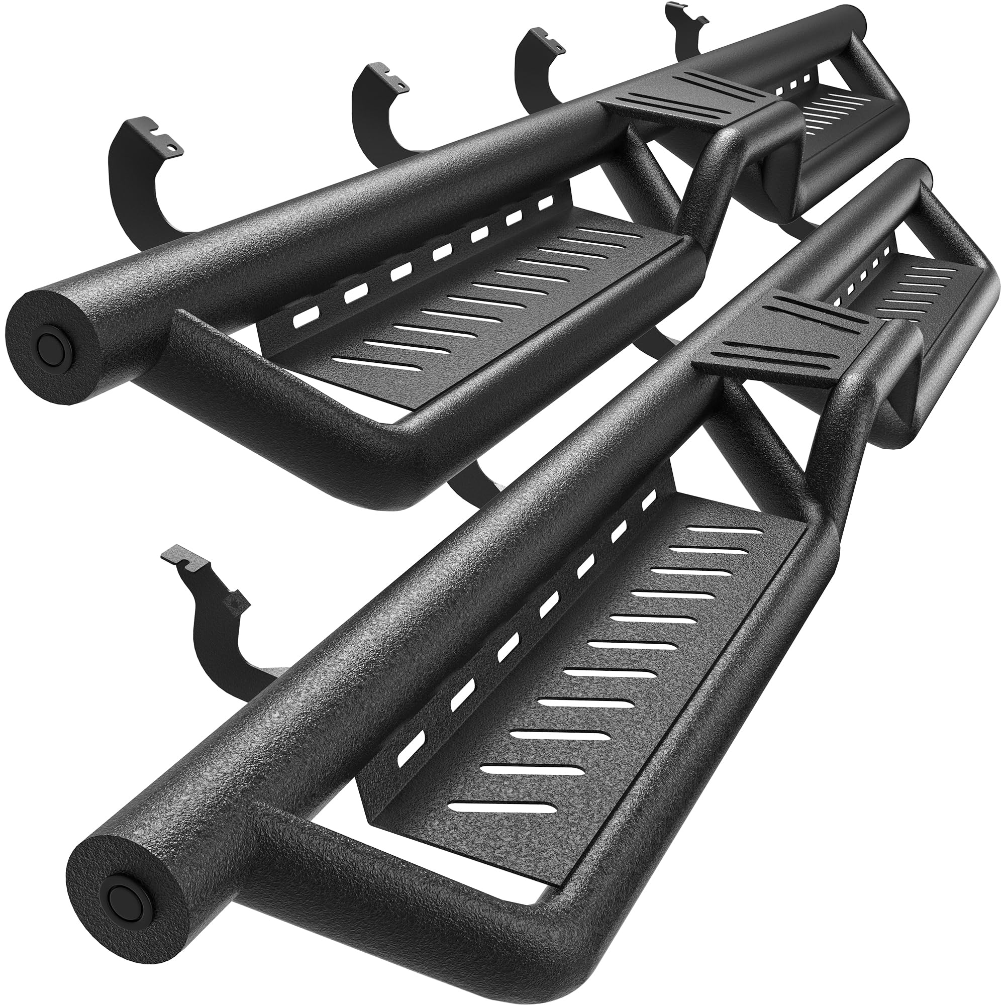 YITAMOTOR Running Boards Compatible with 2022-2026 Toyota Tundra CrewMax Cab, Black Powder Coated Nerf Bar, Two-Stair Side Steps