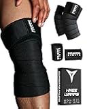 BREAKING LIMITS Knee Wraps for Weightlifting – Knee Sleeves for Men & Women – Knee Straps for Squats, Weight Lifting & Powerlifting – Rodilleras para Gym – 78” Knee Wrap (Pair)