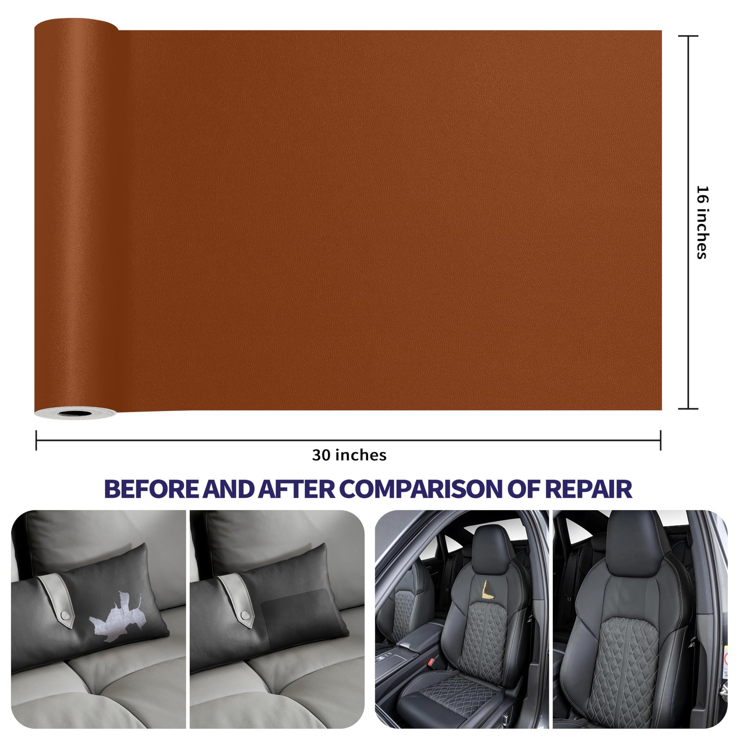 Amazon.com: Leather Repair Patch Tape Kit, Self-Adhesive Leather