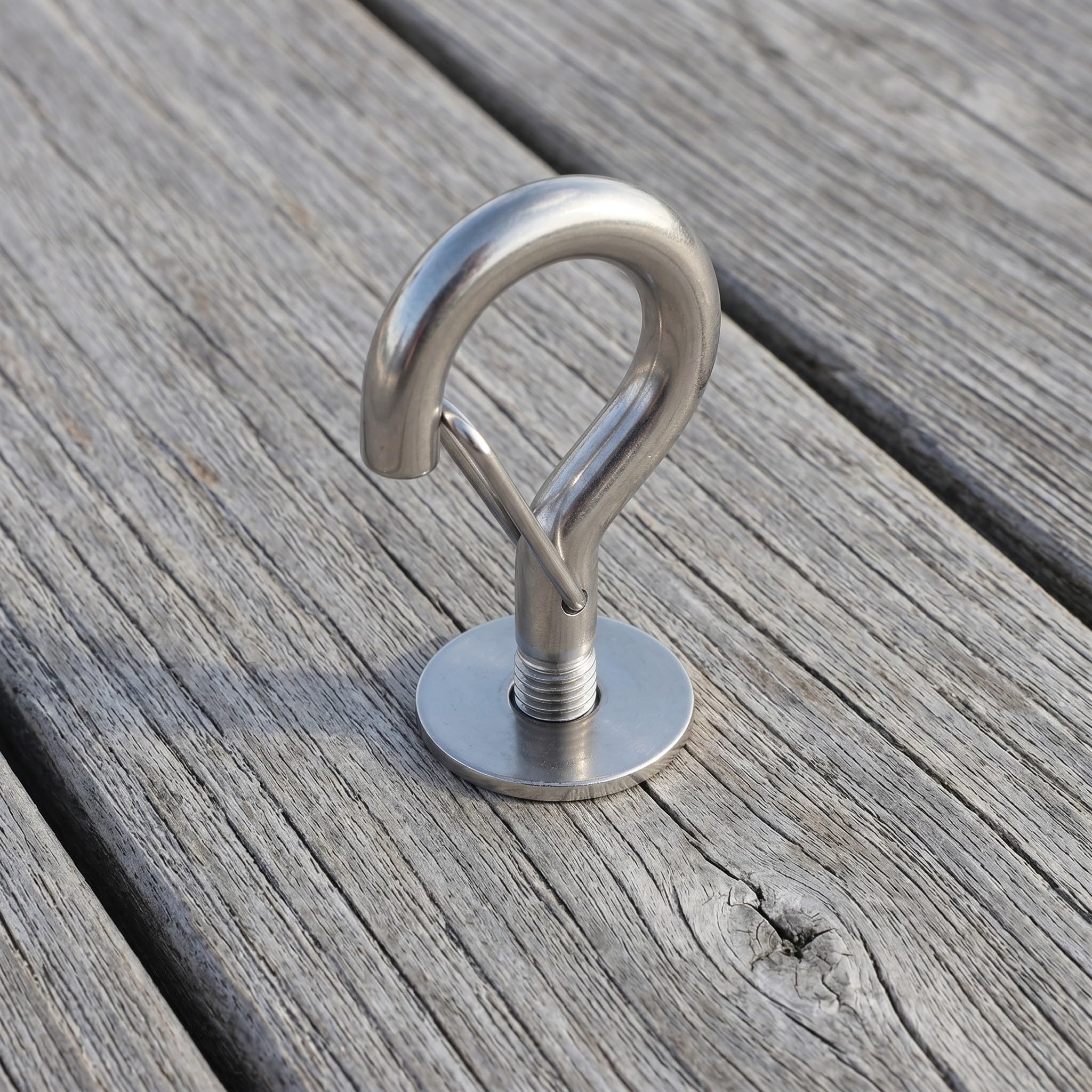 GALPADA 4 Stück M8 Edelstahl Hakenbolzen mit Federverschluss Mechanismus Rostbeständig Größe 8,5x3,8x2cm für Ketten und Körbe im Außenbereich und Veranden