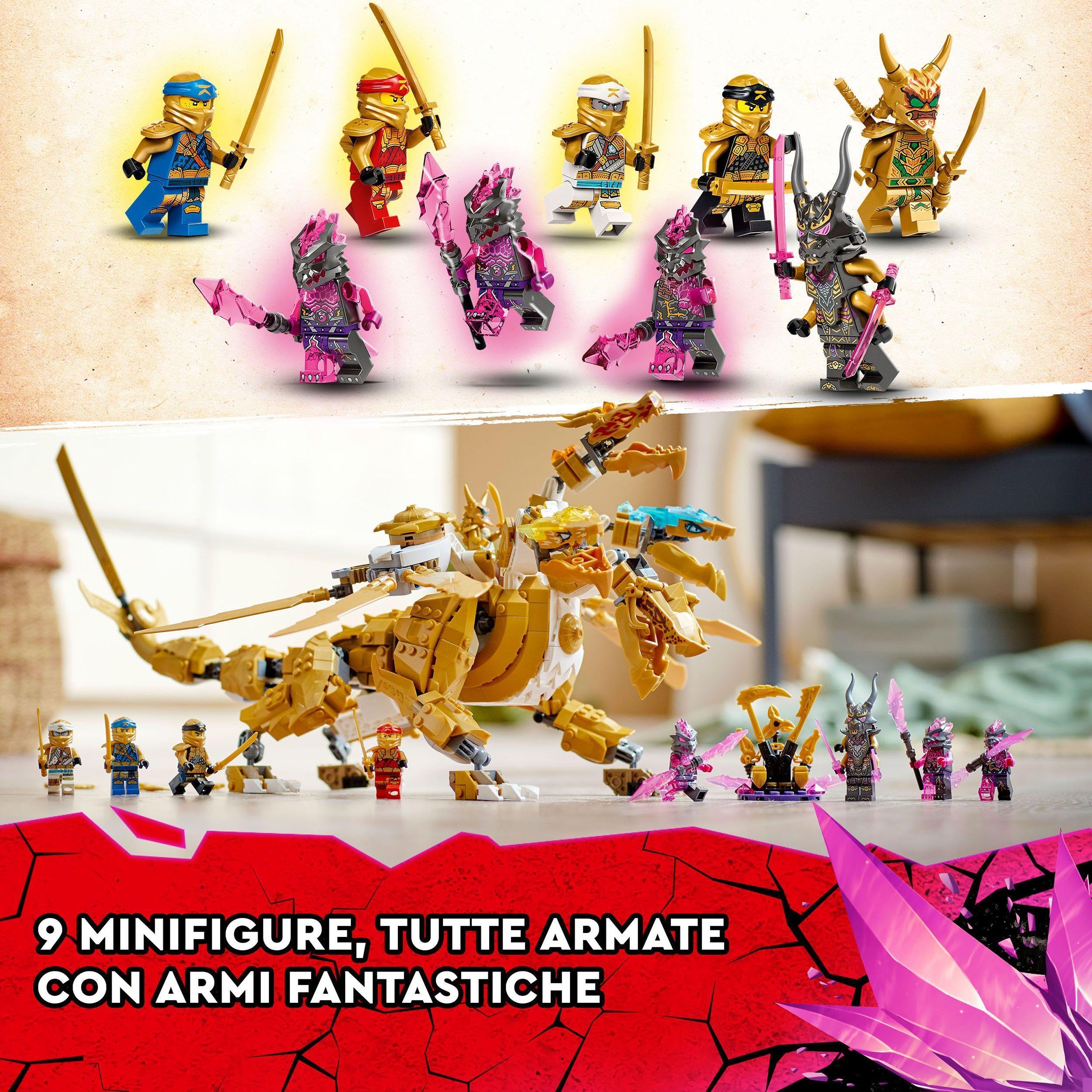 LEGO Ninjago Ultra Drago d’Oro di Lloyd, Set Serie TV Crystallized con Grande Action Figure da Costruire e 9 Minifigure, Idea Regalo, Giochi per Bambina o Bambino da 9 Anni in su 71774