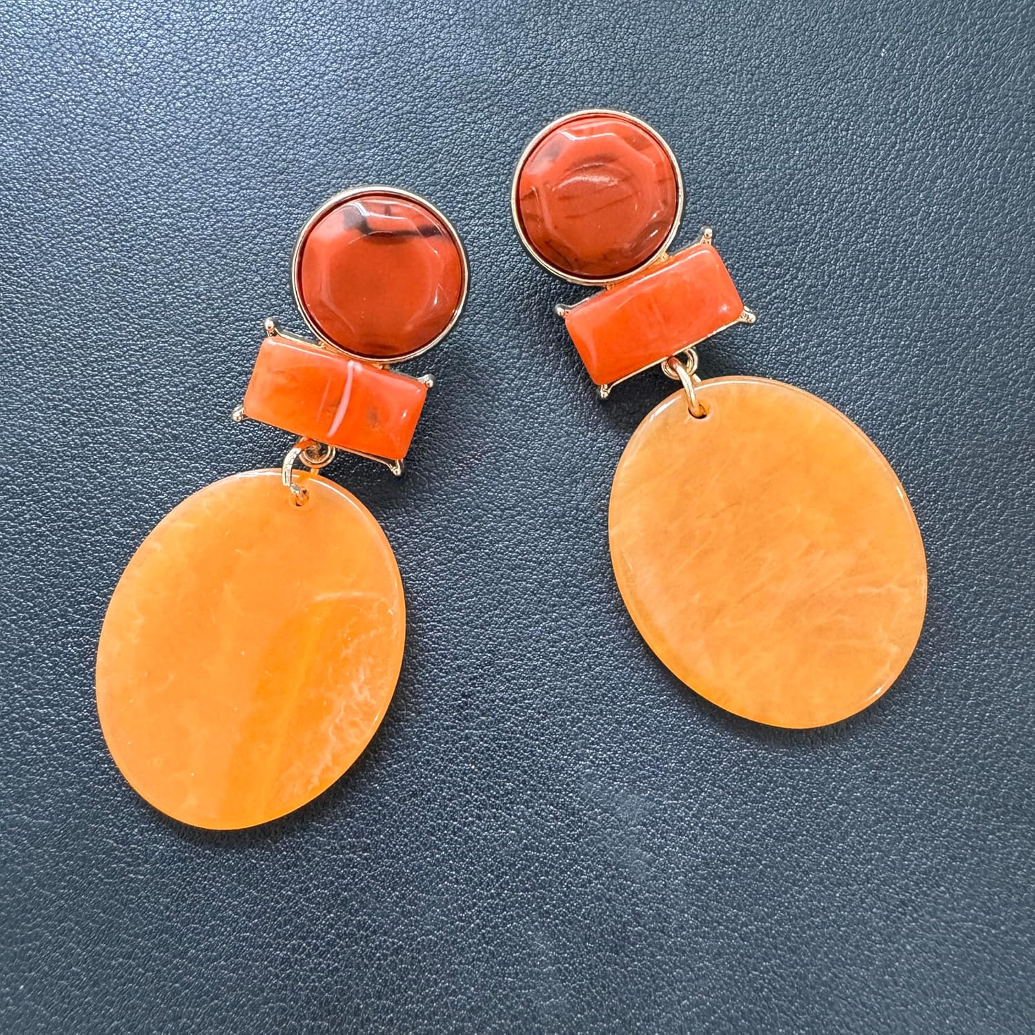 Dainty Vintage Disc Square Acrylic Crystal Dangle Drop Earrings Large Retro Bohemian Geometry Stone Circle Personalized Stud Earrings For Women - Image 6