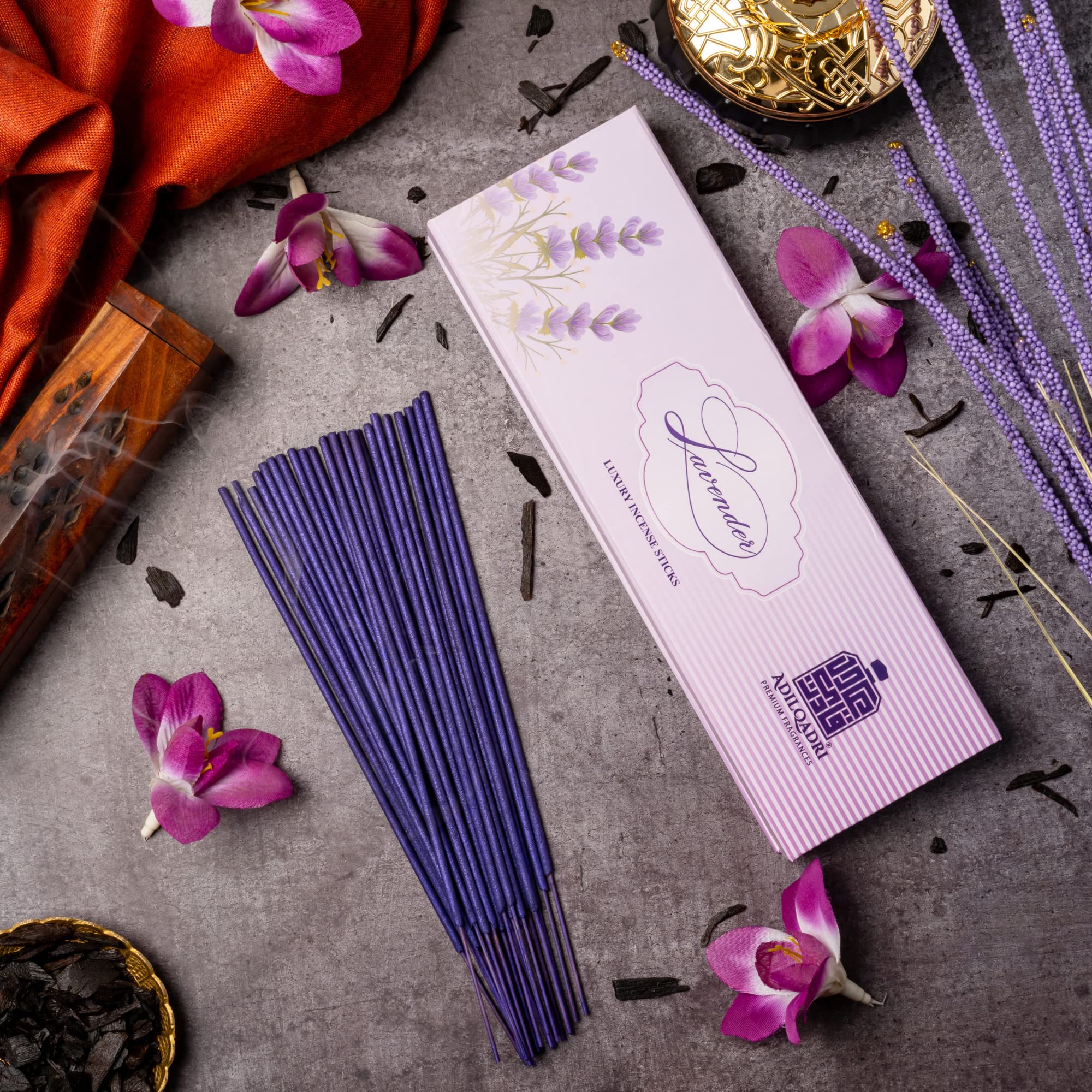 Adilqadri Premium Lavender Agarbatti Incense Sticks, 50g | Long Lasting Floral Fragrance | Handcrafted Slow Burning Scented Agarbatti for Home, Temple, Puja, Meditation, Yoga & Gifting-picture-11