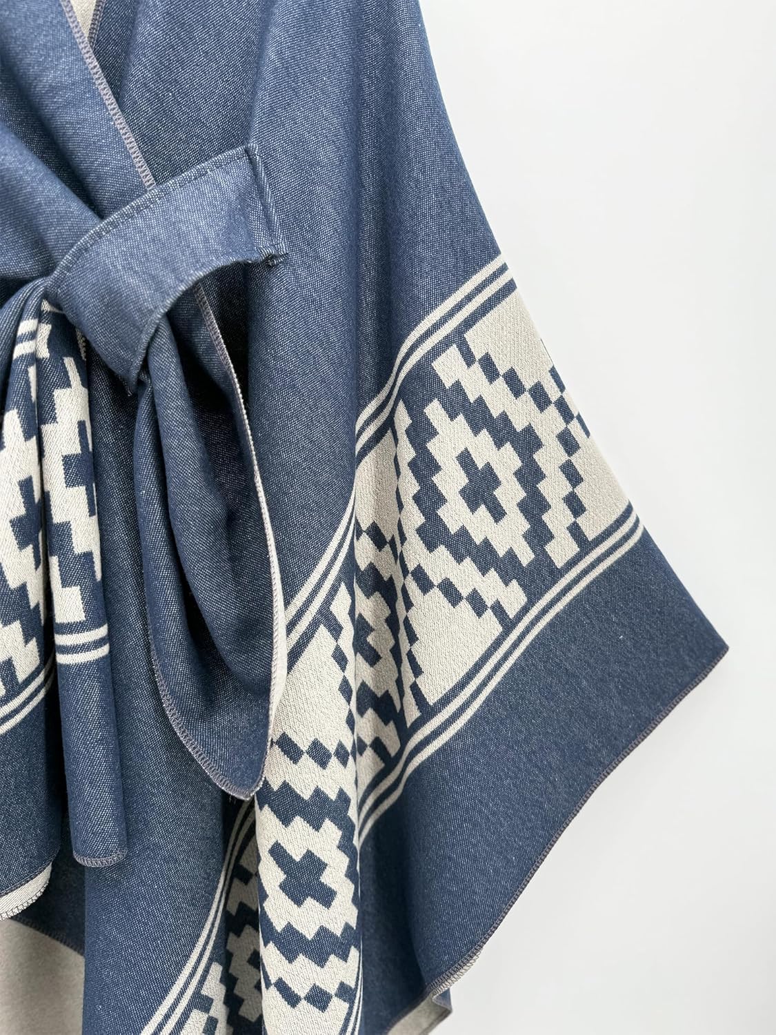 Women's Elegant Shawl Wraps, Soft Open Front Poncho Cape, Reversible Casual Cardigan Shawls for Gift Travel - Image 5