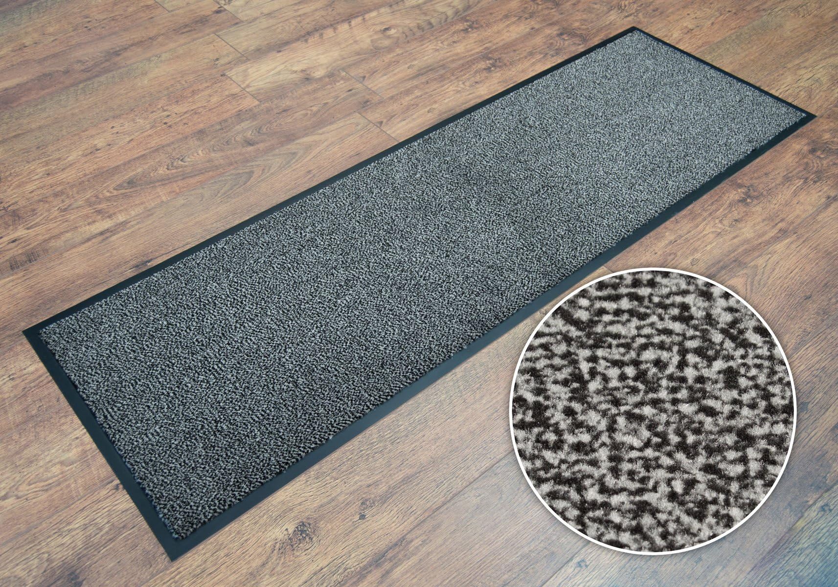 EVERMAT Heavy Duty Non Slip Barrier Entrance Office Door Floor Mat, Light Grey/Black