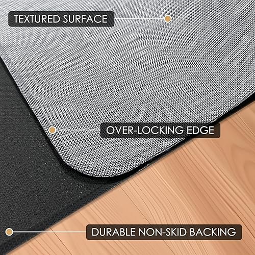 Miniatura 3 de Kuyal Tapete para silla de oficina para suelo de madera dura, 36 x 48 pulgadas, tapete resistente para silla de escritorio para oficina y hogar,