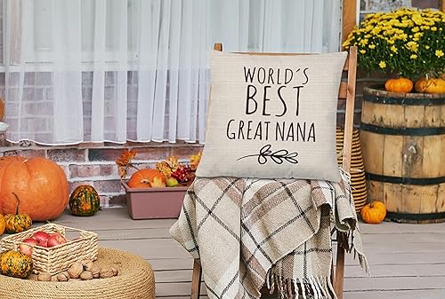 Miniatura 4 de Great Nana Gifts - Fundas de almohada de 18 x 18 pulgadas, el mejor regalo para el día de la madre, cumpleaños, la mejor gran nana del mundo, funda