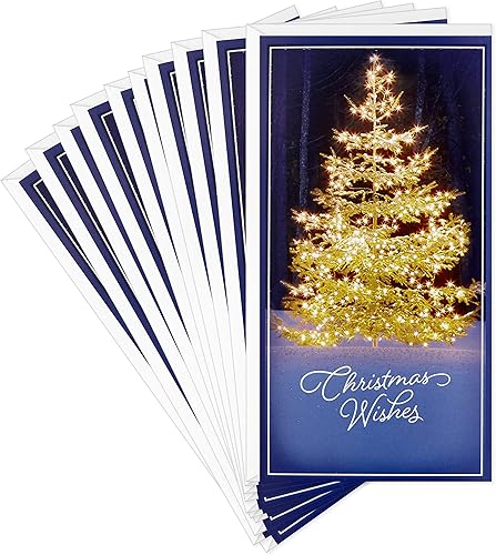 Hallmark - Paquete de tarjetas de regalo o dinero de Navidad, deseos de Navidad (10 tarjetas con sobres)