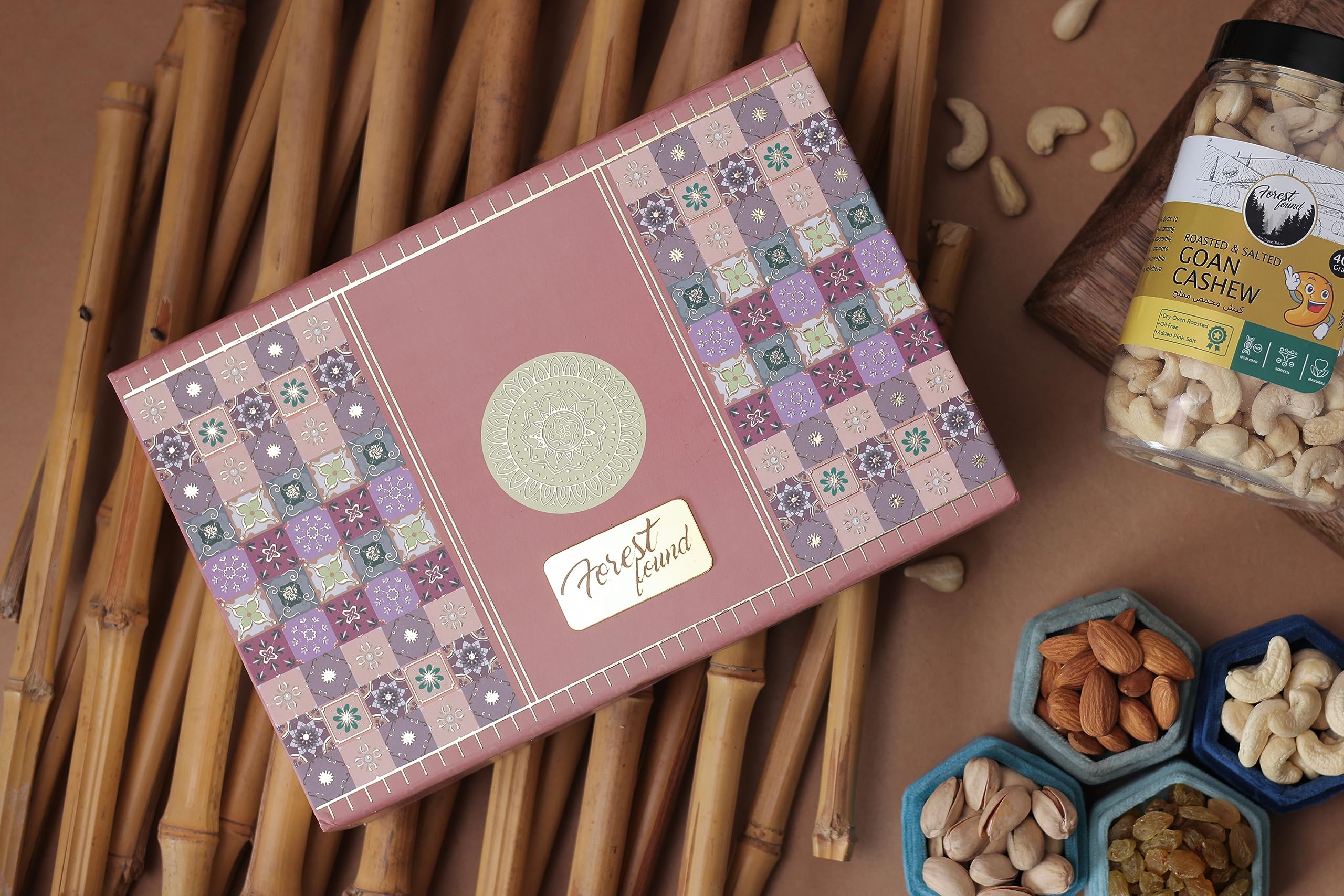 Forest Found Dry Fruit Gift Box (240 gram) | Dry fruits Gift Hamper Celebration Pack For Festival |Almonds, Cashews And Pistachios (B0CFXPC2V2) Amazon Price History, Amazon Price Tracker