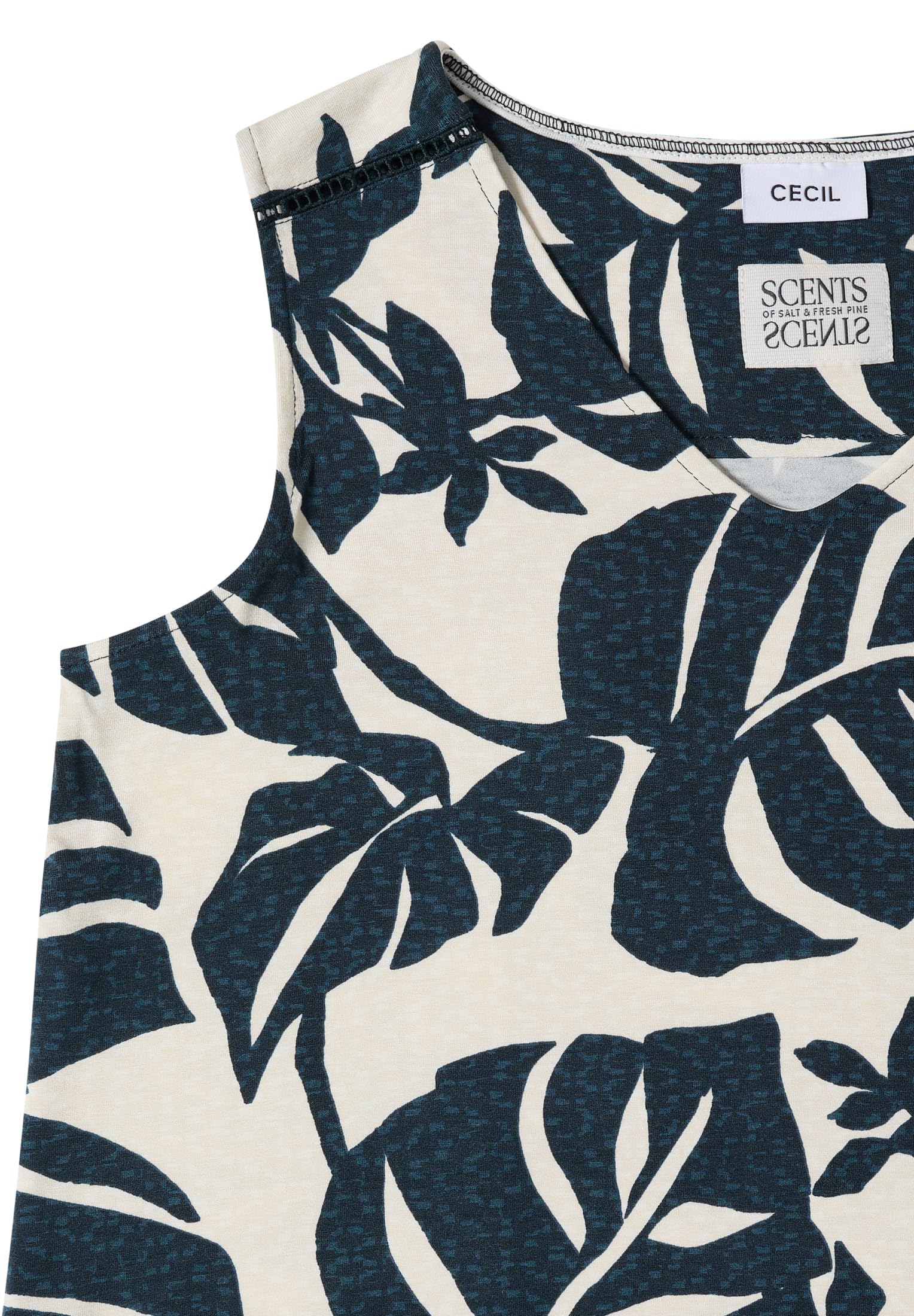Cecil 1409366 Robe en Jersey Longueur Genou avec col en V imprimé Femme (Lot de 1)