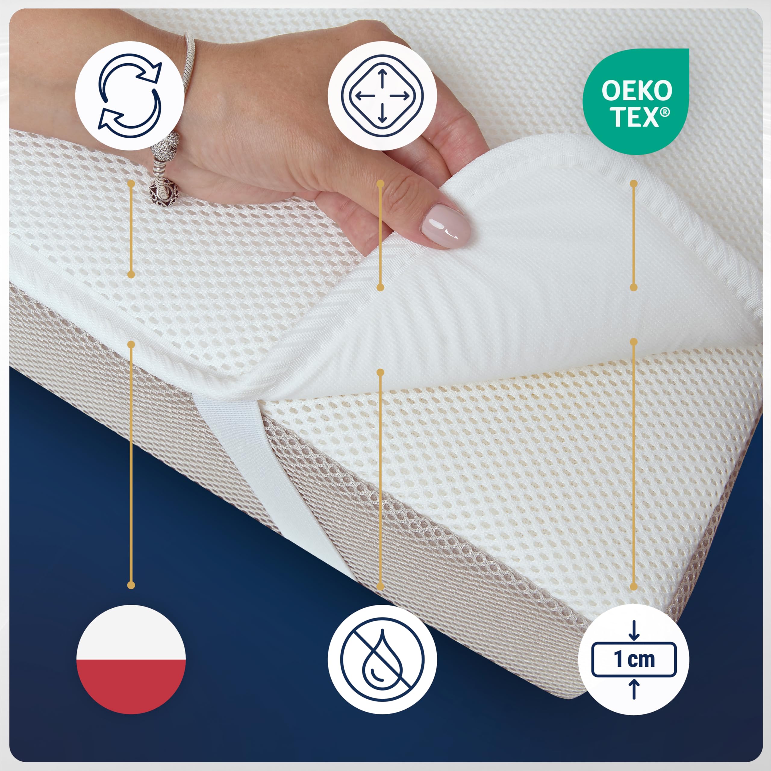 Protection de nacelle pour poussette 74,5 x 32 cm | Protection pour nacelle | Protection pour la poussette | Protège-matelas pour la nacelle | Respirant