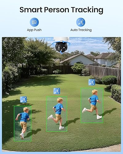 Miniatura 5 de ZOSI Cámara de seguridad C290 4K 8MP UHD con cable WiFi para exteriores e interiores, cámara IP enchufable PanTilt IP, detección de vehículos de