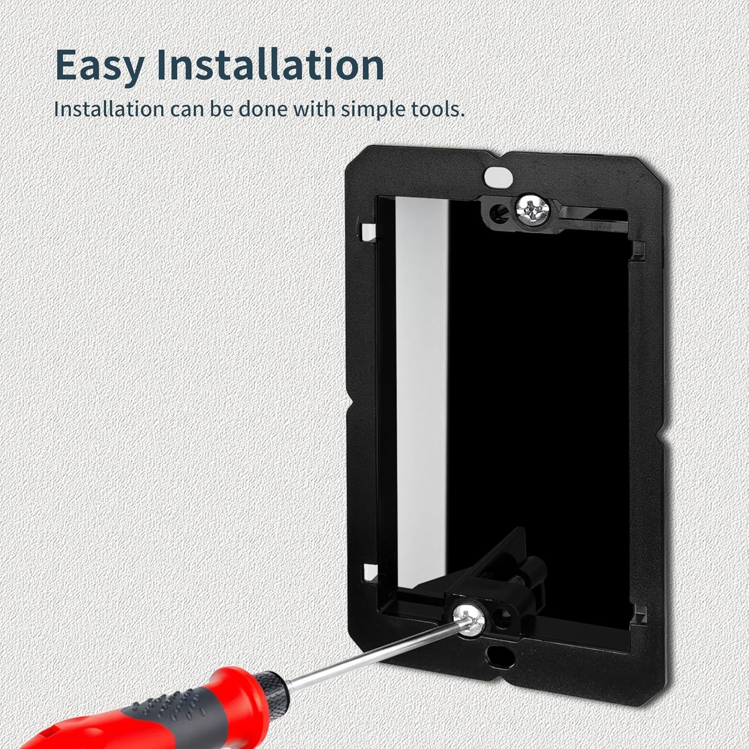 25 Pcs Low Voltage Mounting Bracket, Single Gang Wall Plate, 1 Gang Low Voltage Wall Plate for Telephone Wires, Network Cables ( Black )