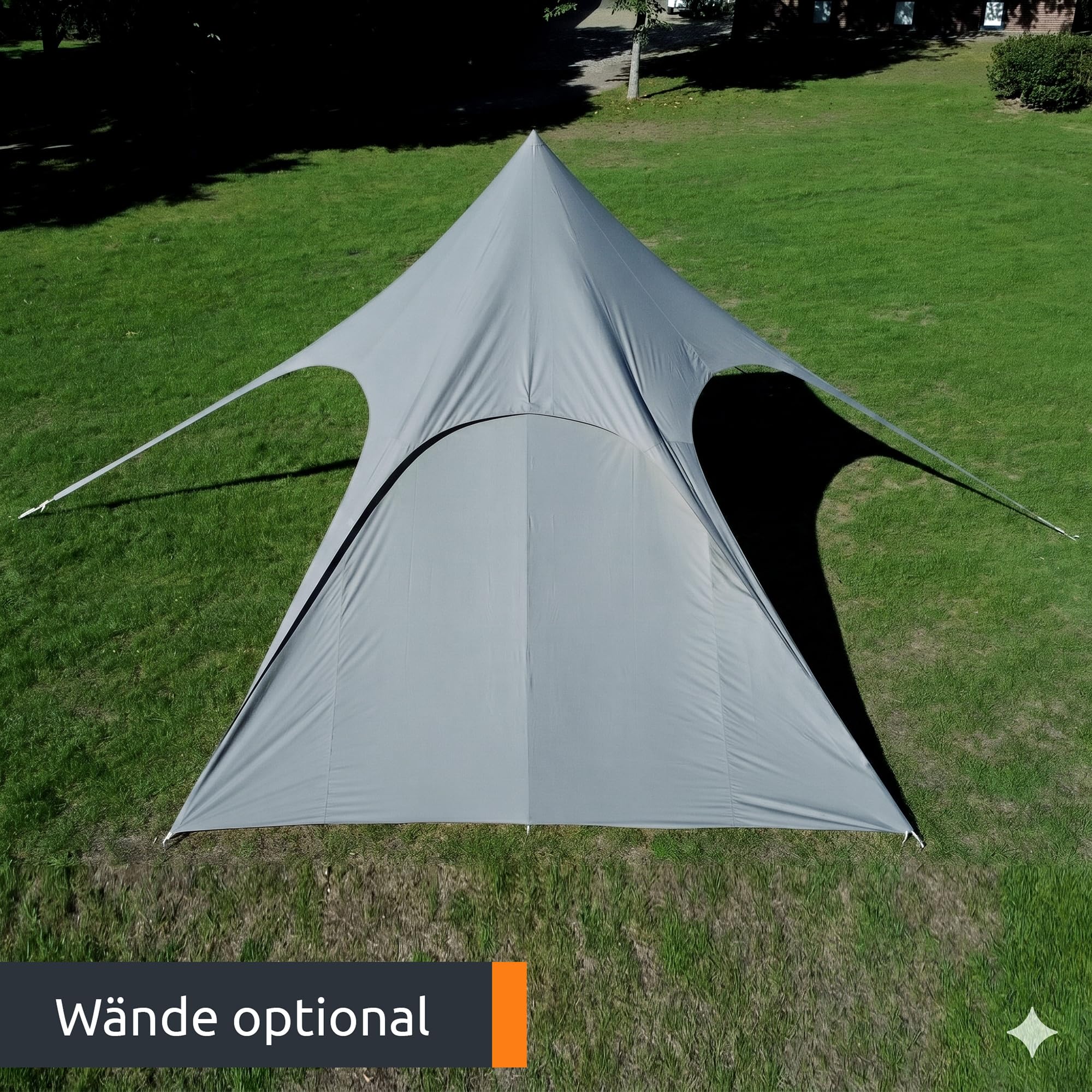 your GEAR Sonora PES – Carpa de estrella Ø 10 x 4 m UV 50+ Carpa impermeable sombrilla parasol