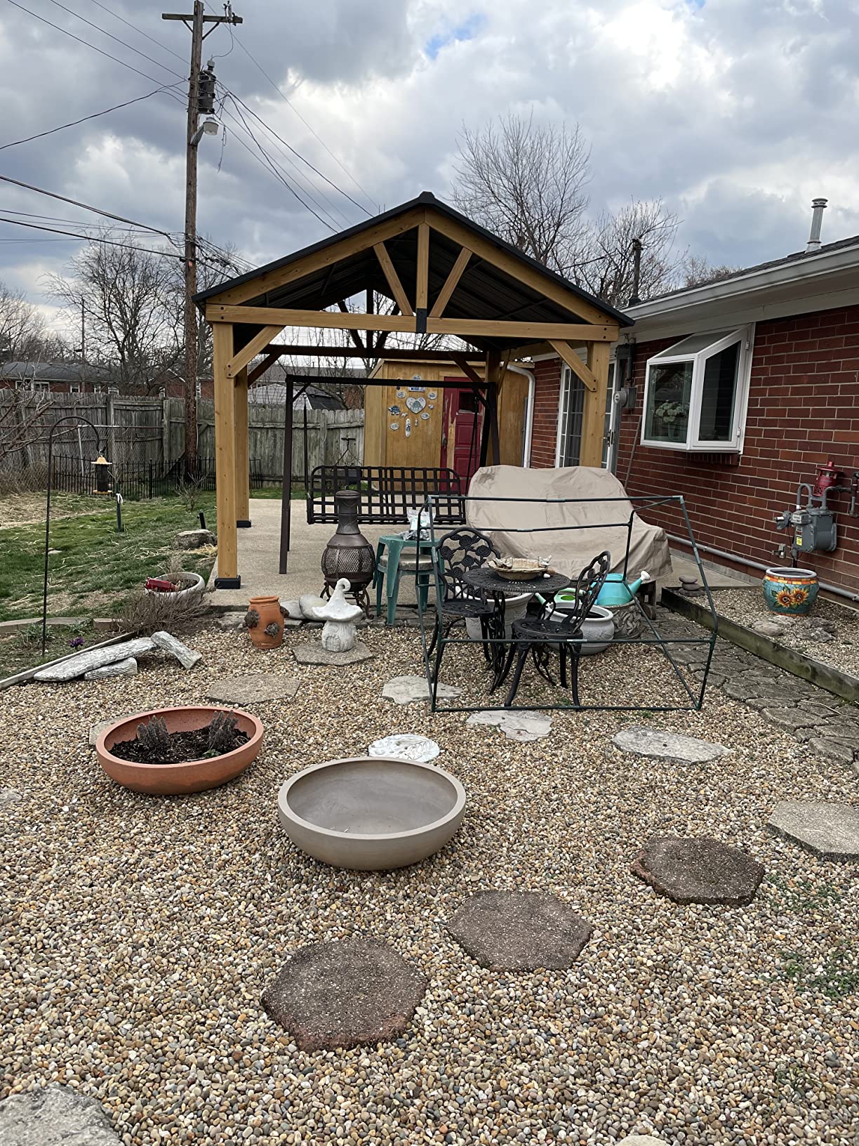 96/mo Finance Sunjoy Helena Collection 11 x 13 ft. Outdoor Patio