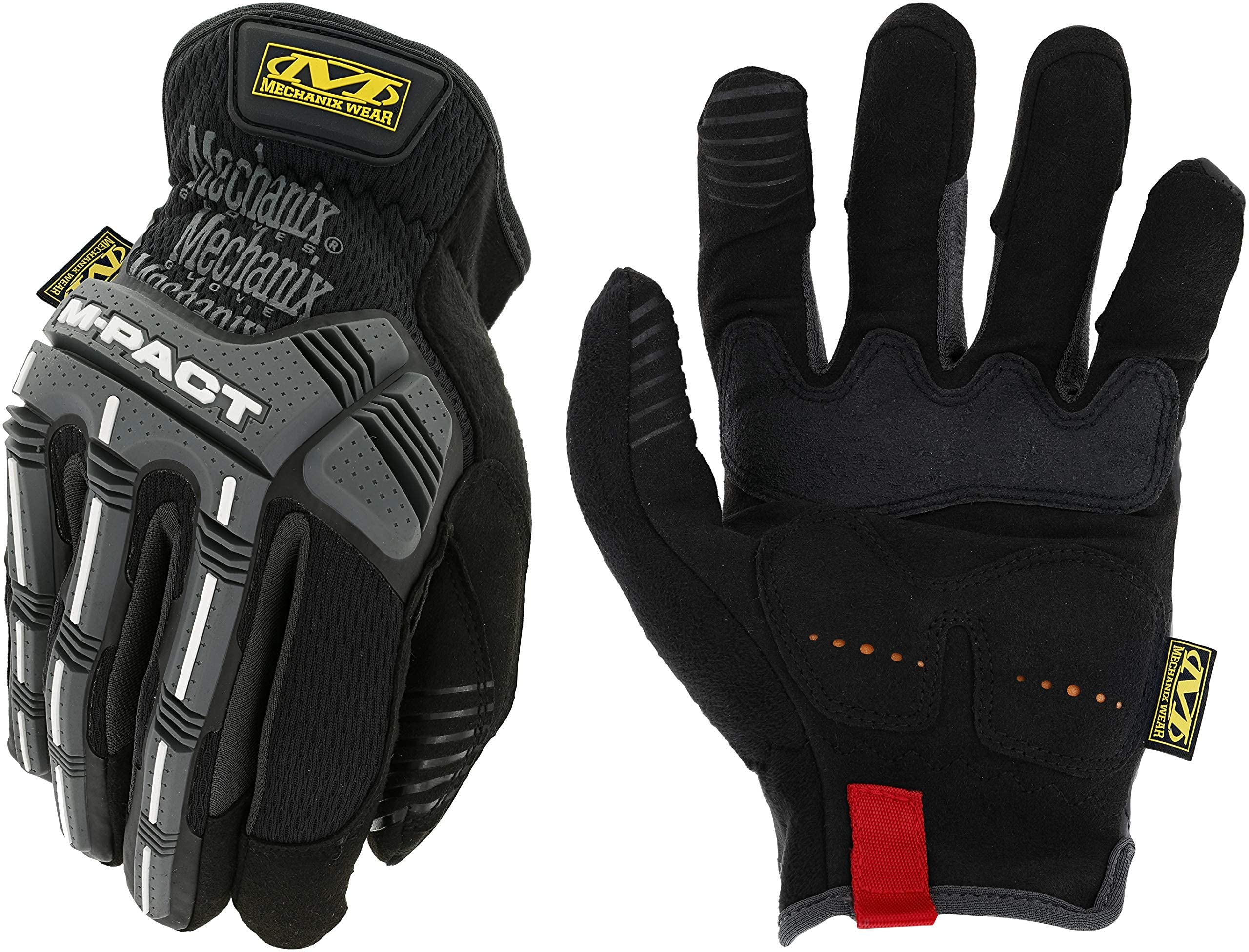 Mechanix Wear - M-Pact Open Cuff Work Gants (Large, Noir/Gris)