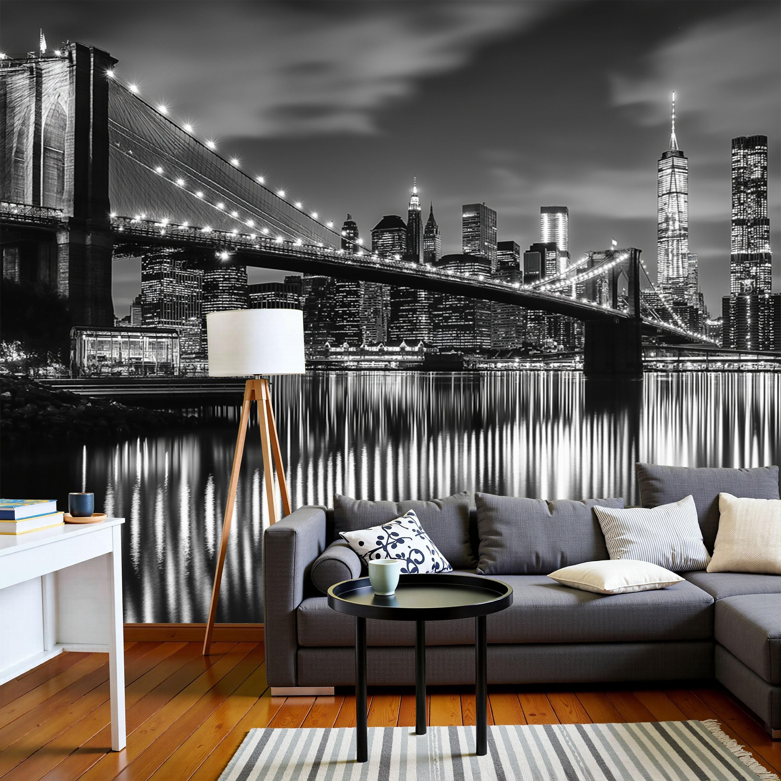 Skyline New York moderne papier peint panoramique 3D pour salon et chambre