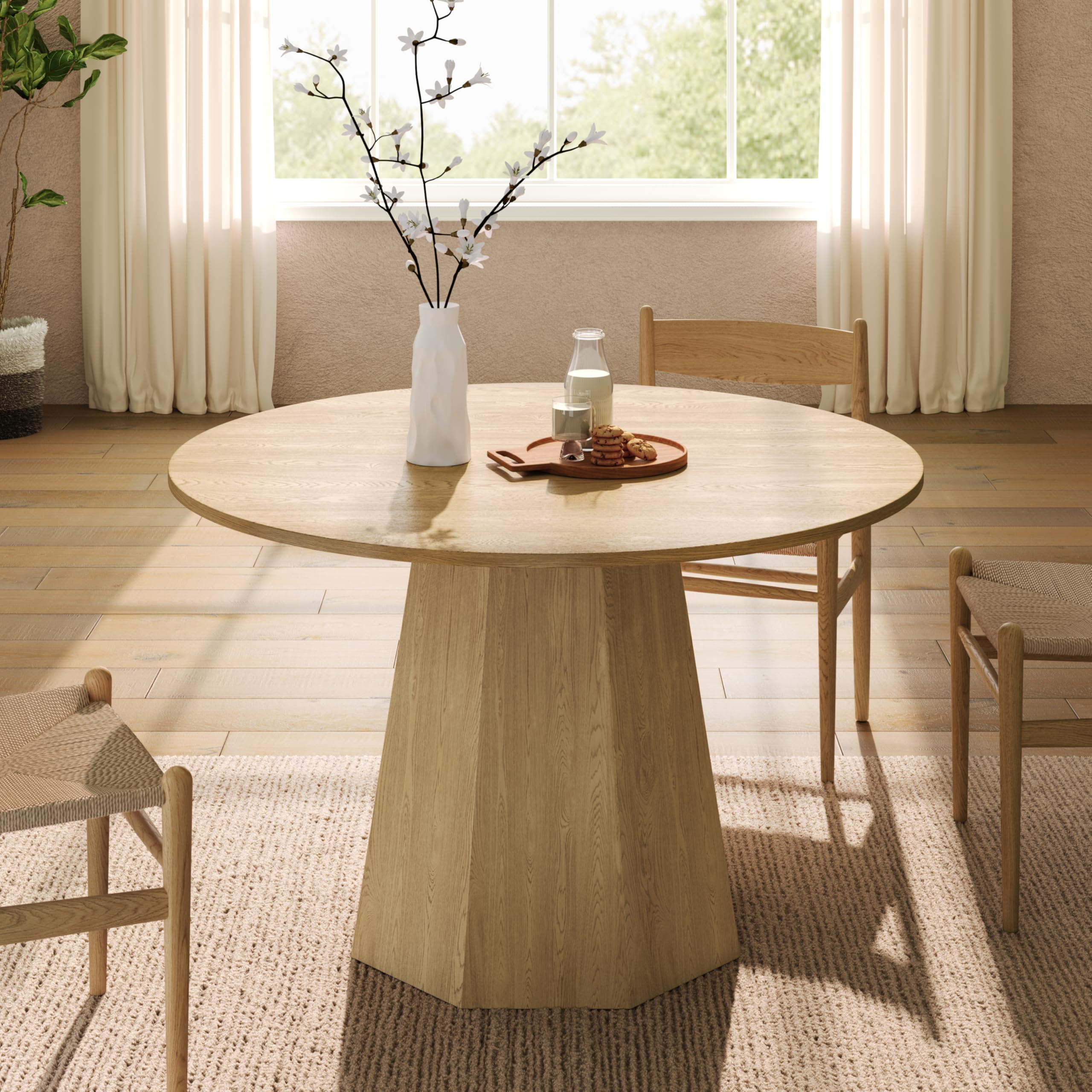 Tavolo da pranzo rotondo, 120 cm, tavolo da cucina rotondo per 4