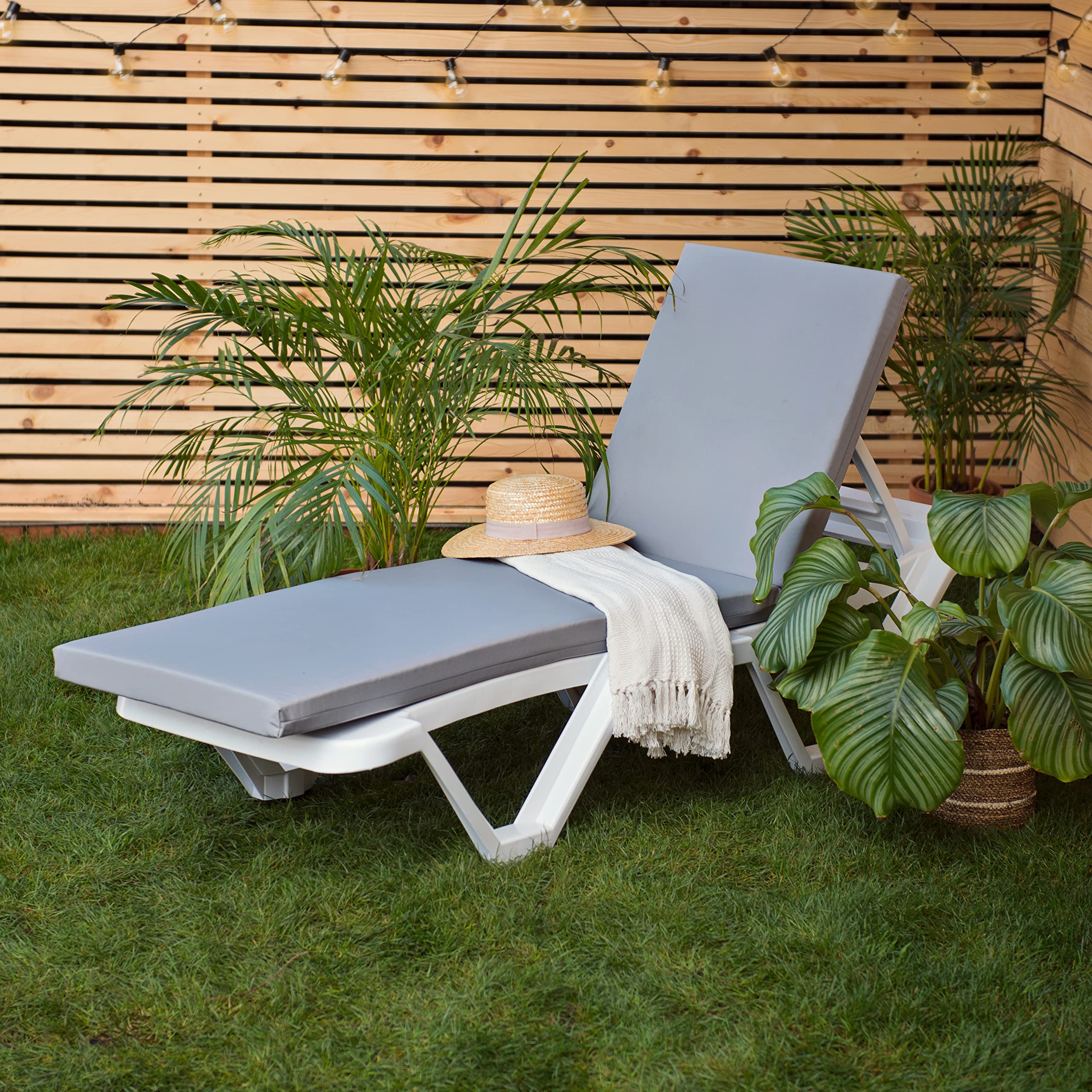 Colchoneta de Tumbona para Tomar el Sol Impermeable para el Exterior - Azul