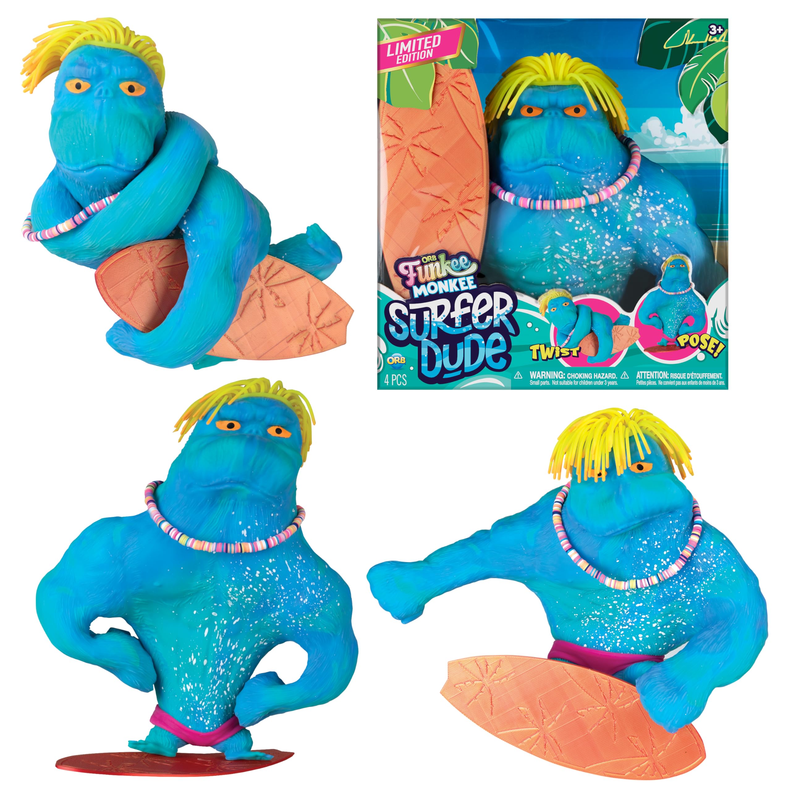 Amazon.com: ORB Surfer Dude Funkee Monkee Jumbo Squishy Monkey Toy