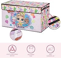 Vista 116 de Idea Nuova Cocomelon - Baúl plegable de almacenamiento de juguetes para niños, duradero con tapa