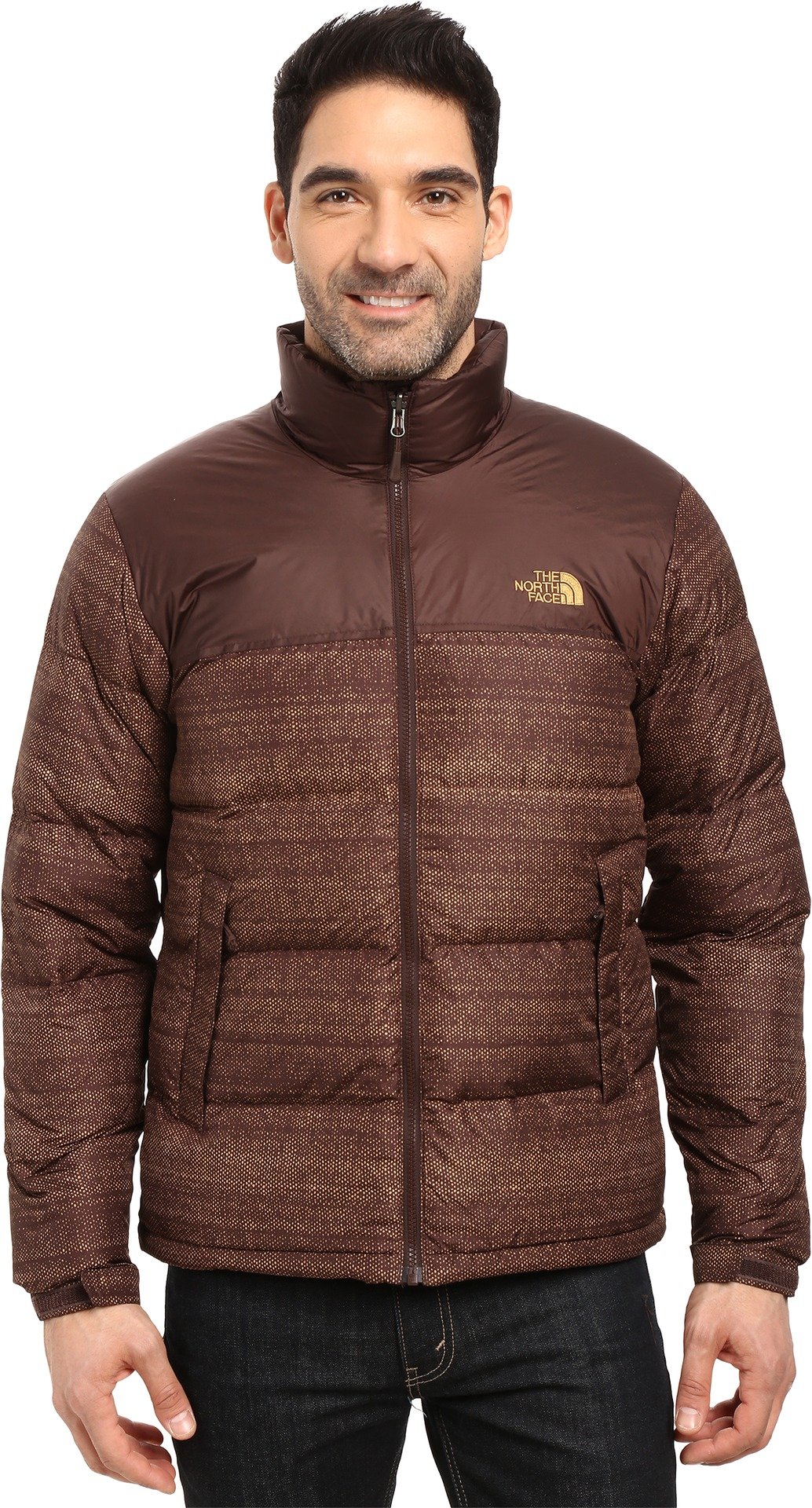 The North Face Nuptse Jacket Coffee Bean Brown Twitch Print/Coffee Bean Brown (Prior Season) XL