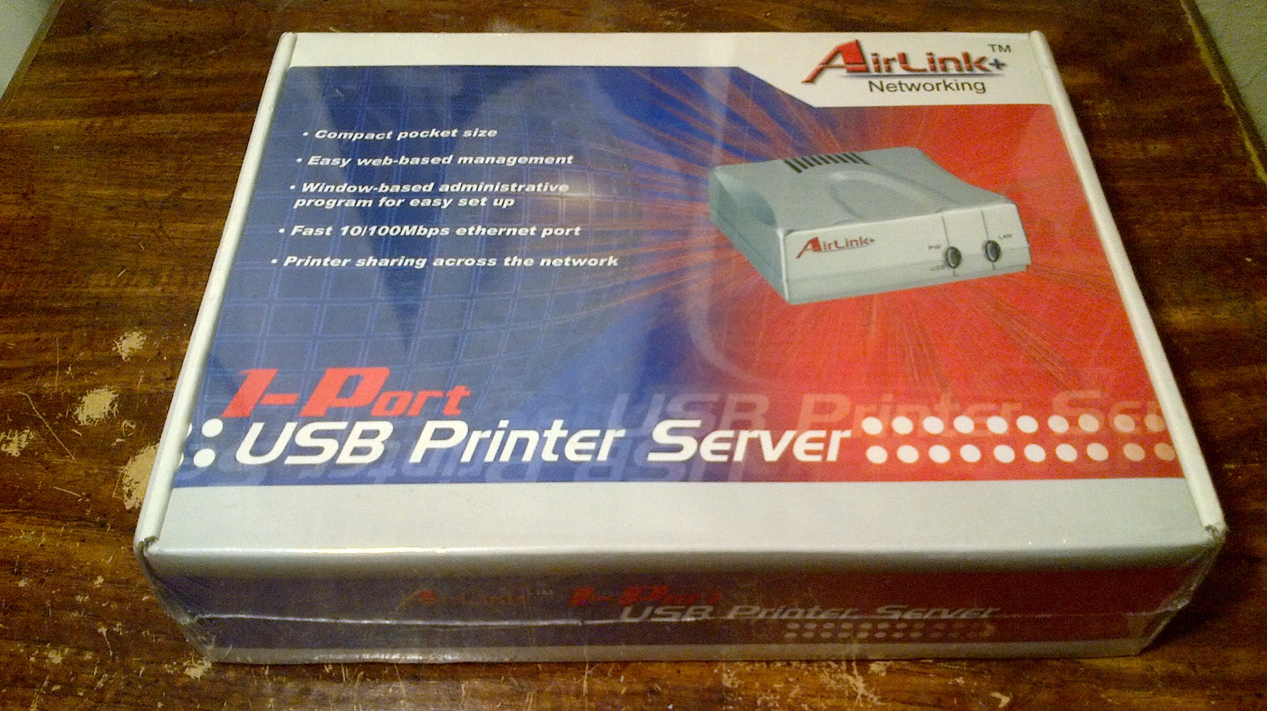 AirLink+ Networking 1-Port USB Printer Server MODEL#APSUSB1