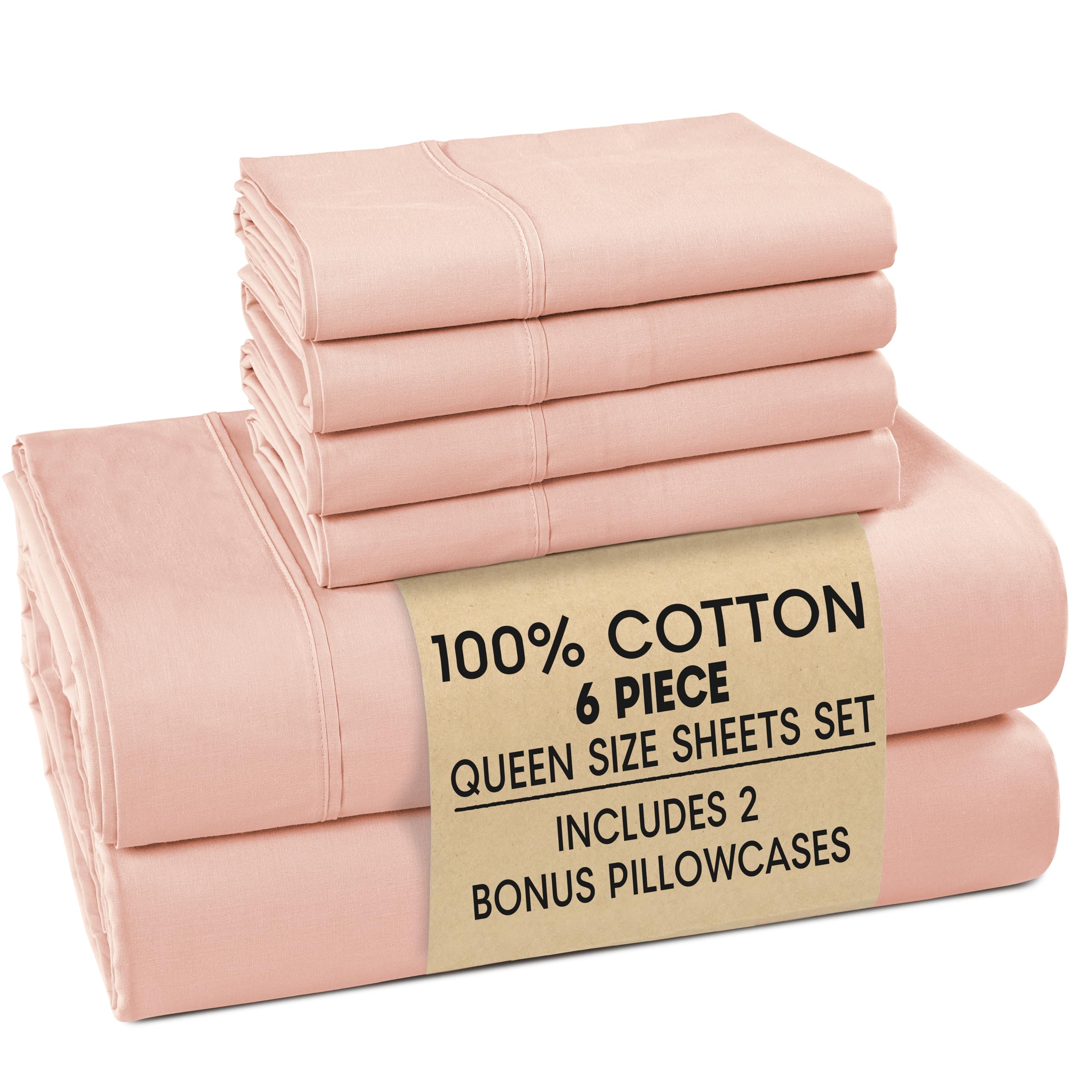 Casa Platino 100% Cotton Percale 6-Piece Set