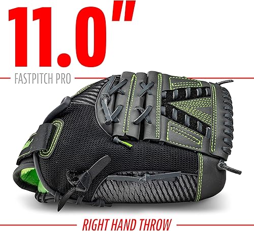 Miniatura 3 de Franklin Sports - Guantes de softball de la serie profesional Fastpitch, mano derecha o izquierda, tallas para adultos y jóvenes de 11, 11.5, 12,