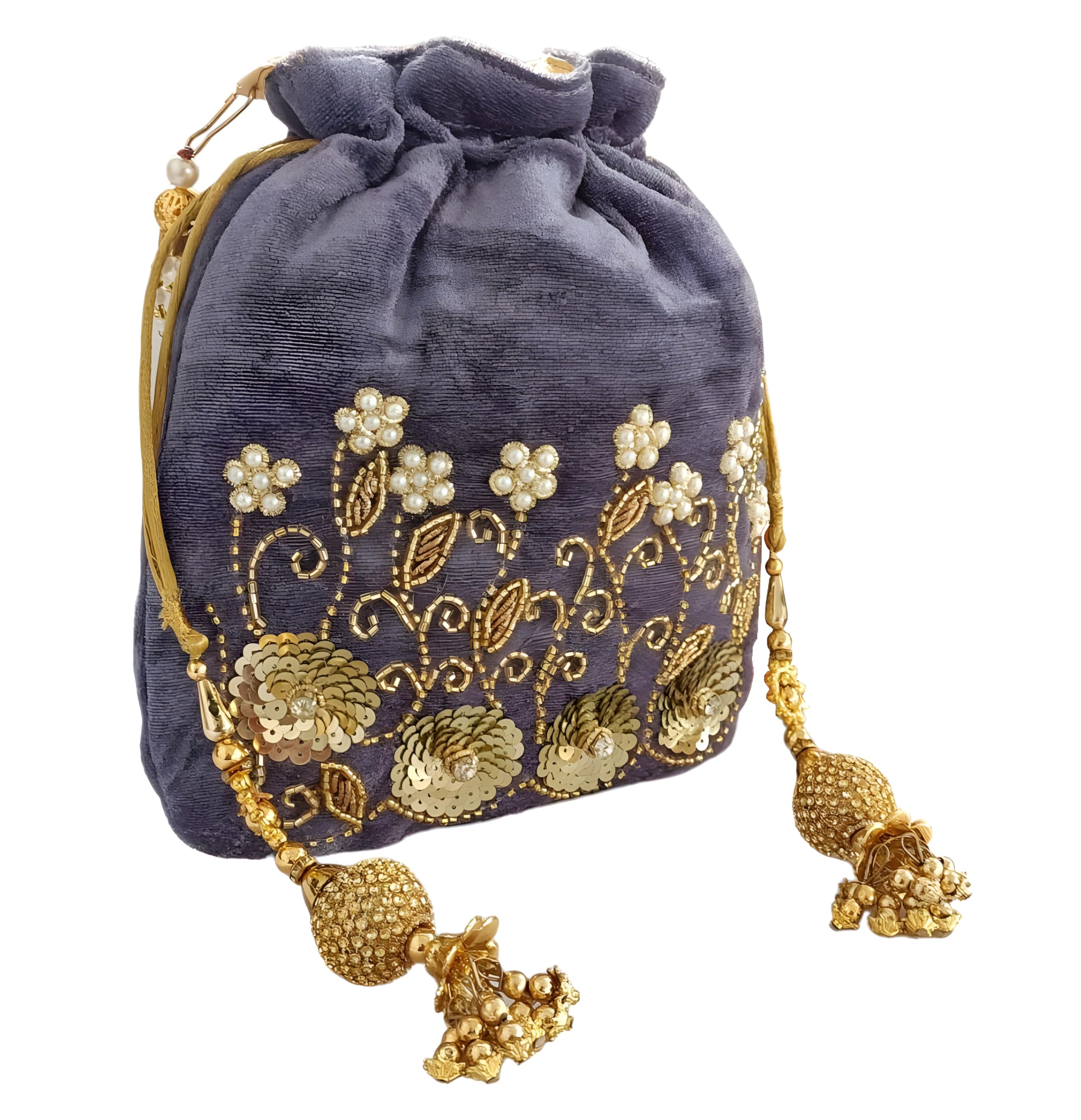 DUCHESS Womens Potli Bag (Grey) (B0CVQFS4TC) Amazon Price History, Amazon Price Tracker