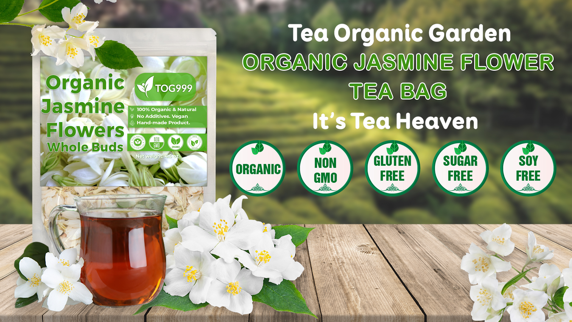 Amazon.com: TOG999, Premium 4.5oz Dried Jasmine Flowers, 100