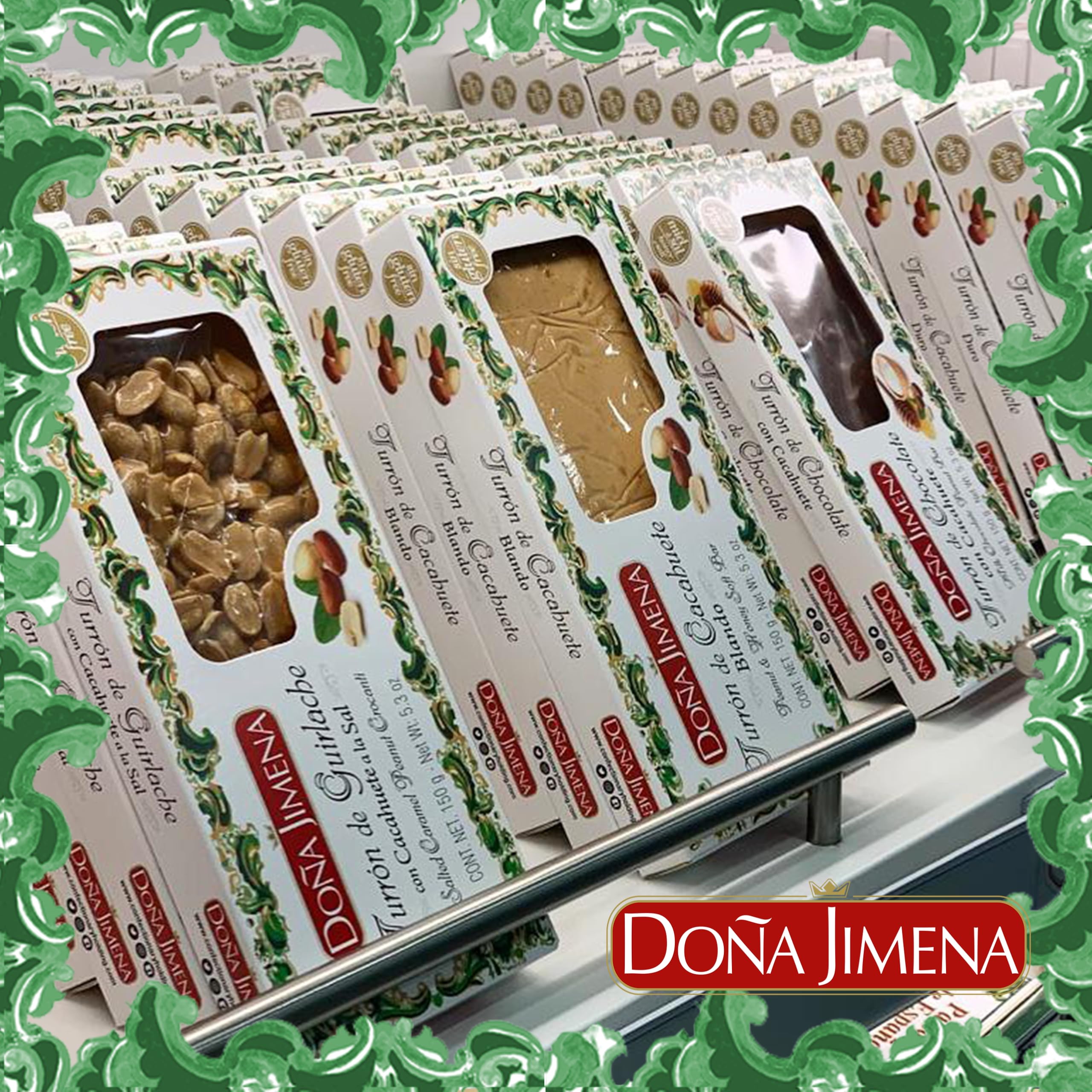 DOÑA JIMENA Turrón Guirlache de Cacahuete 150g Miel y Sal Sin Glúten