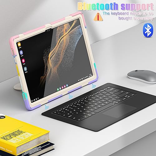 Miniatura 42 de Funda resistente para Galaxy Tab S10 Ultra 2024/S9 Ultra 2023/S8 Ultra 2022, funda híbrida resistente con soporte para bolígrafo S, funda a prueba