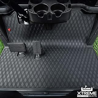 Xtreme Mats EZGO RXV Full Coverage Golf Cart Floor Liner Mat W/Color Options- Fits EZGO RXV (2008+) & 2Five (2009+) - All Black