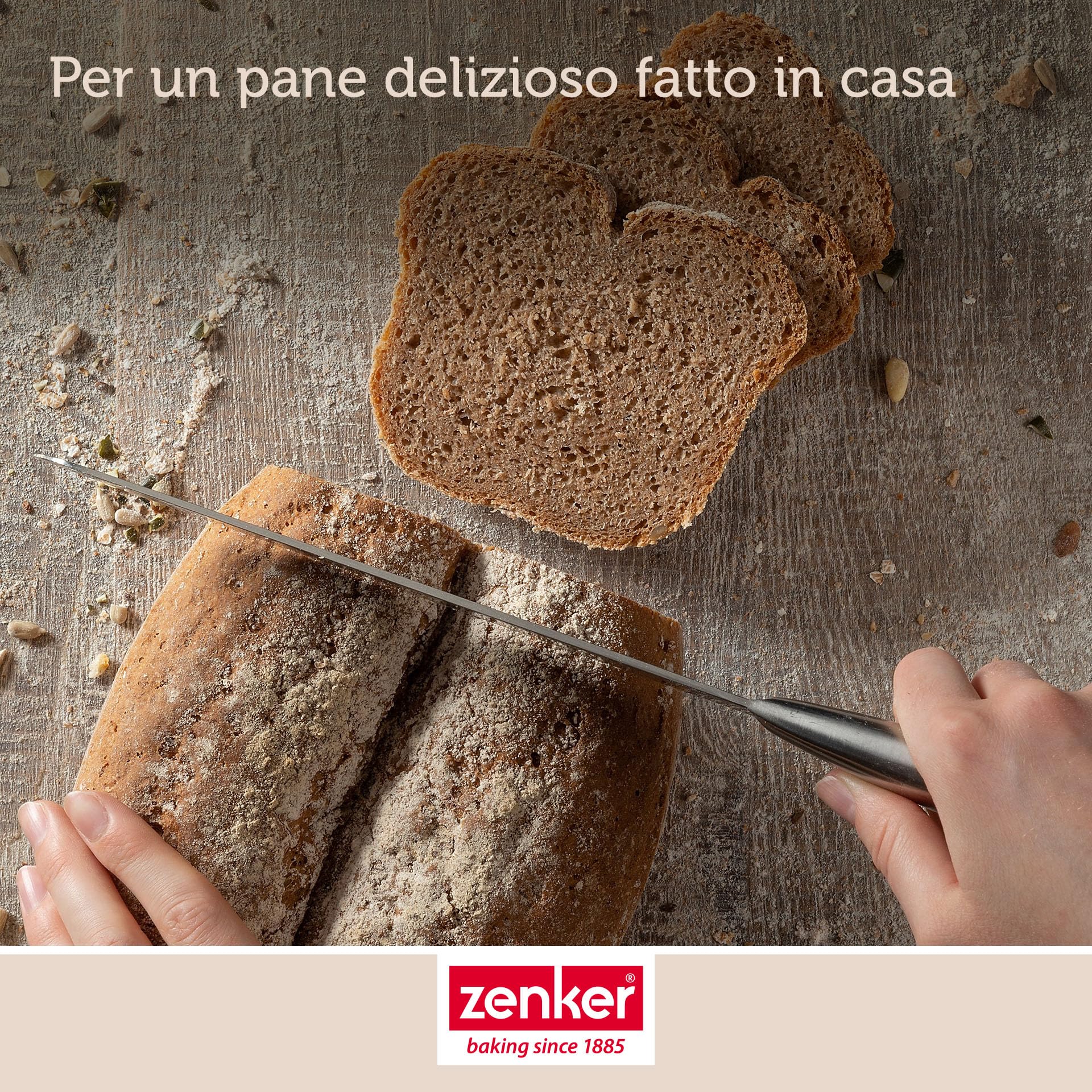 Zenker Stampo per pane "Your Brot!" smaltato, marrone, 2000 ml, 265 x 165 x 92 mm, resistente al calore fino a +400 °C, lavabile in lavastoviglie