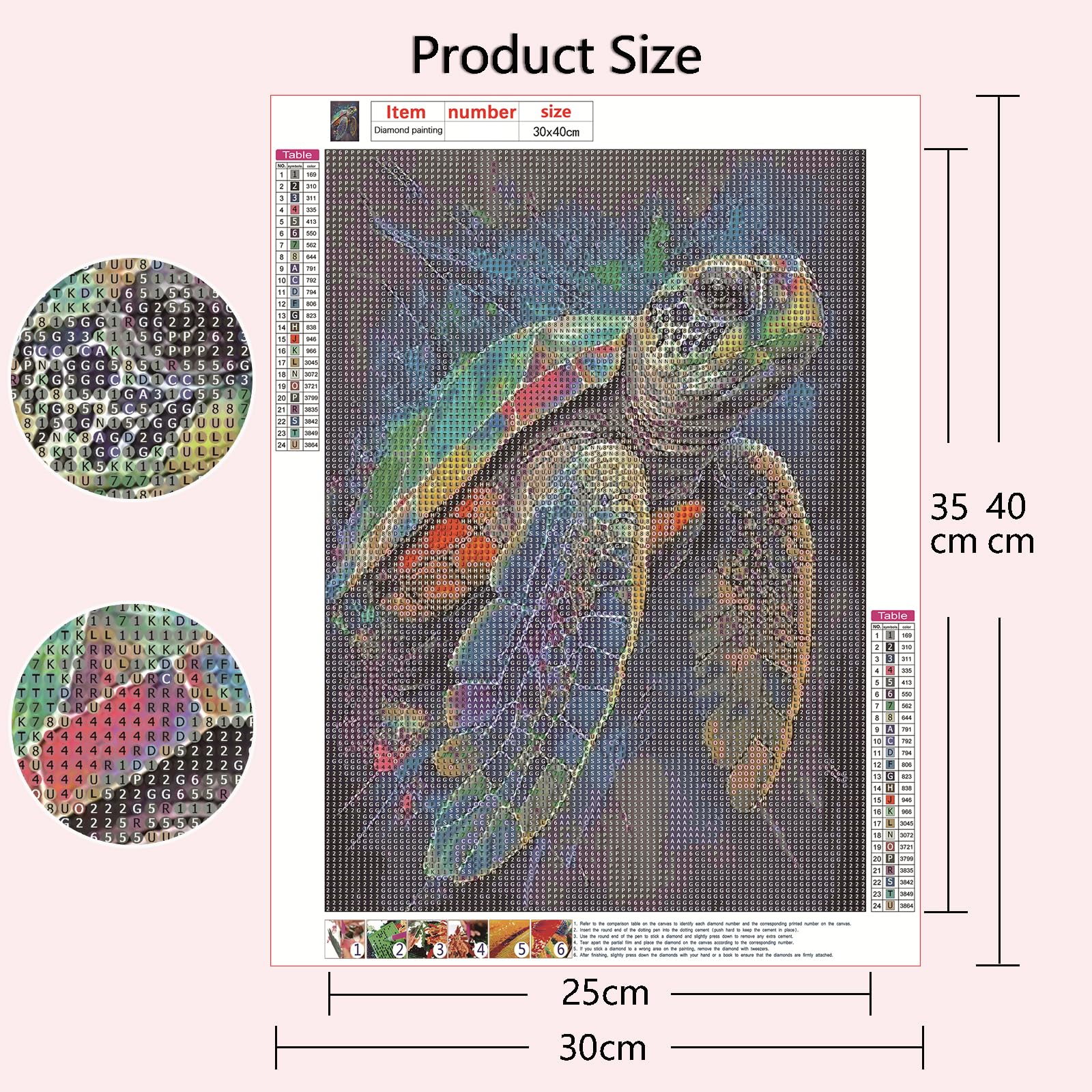 VAIIEYO Kit Pittura Diamanti 5D Fai Da Te - Quadro Tartaruga 35x35cm Con Strass Rotondi E Tela Adesiva