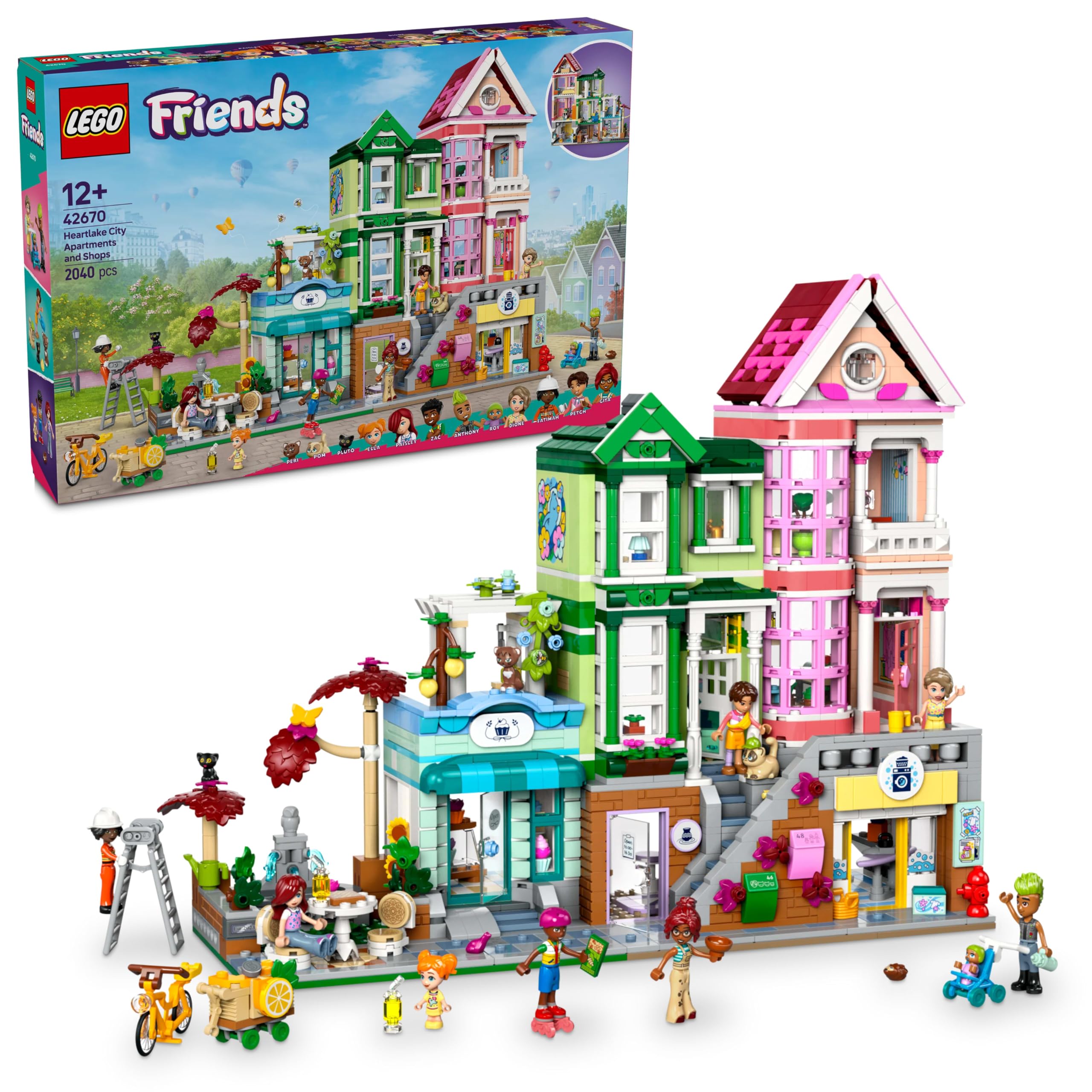LEGO Friends Heartlake City Apartments and Stores Model Kit 42670 Building Blocks Toys for 12+ Gift for Boys and Girls-picture-16
