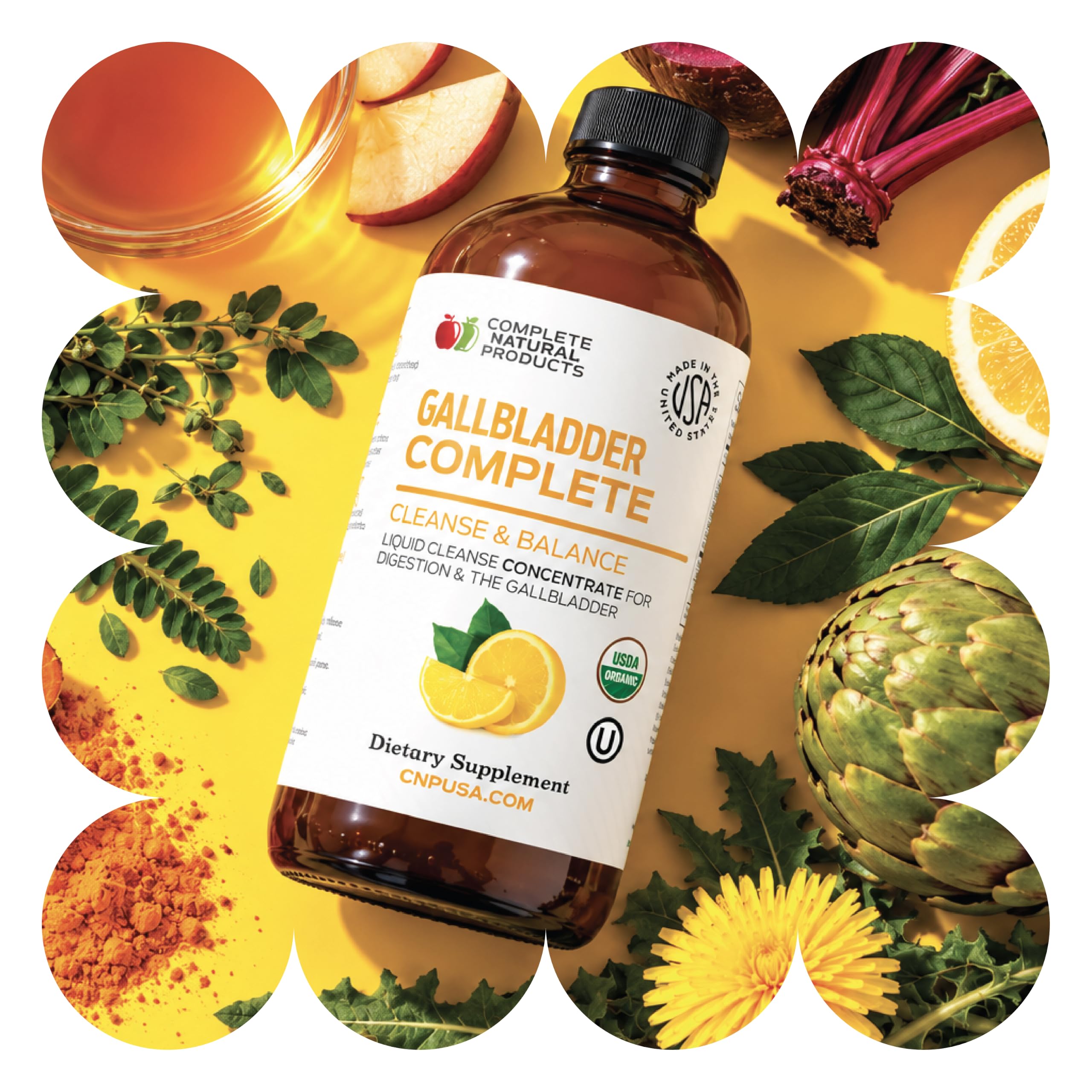 CNP | Gallbladder Support Liquid 16oz - ACV, Milk Thistle Liver Cleanse Aid — Amazon image 4