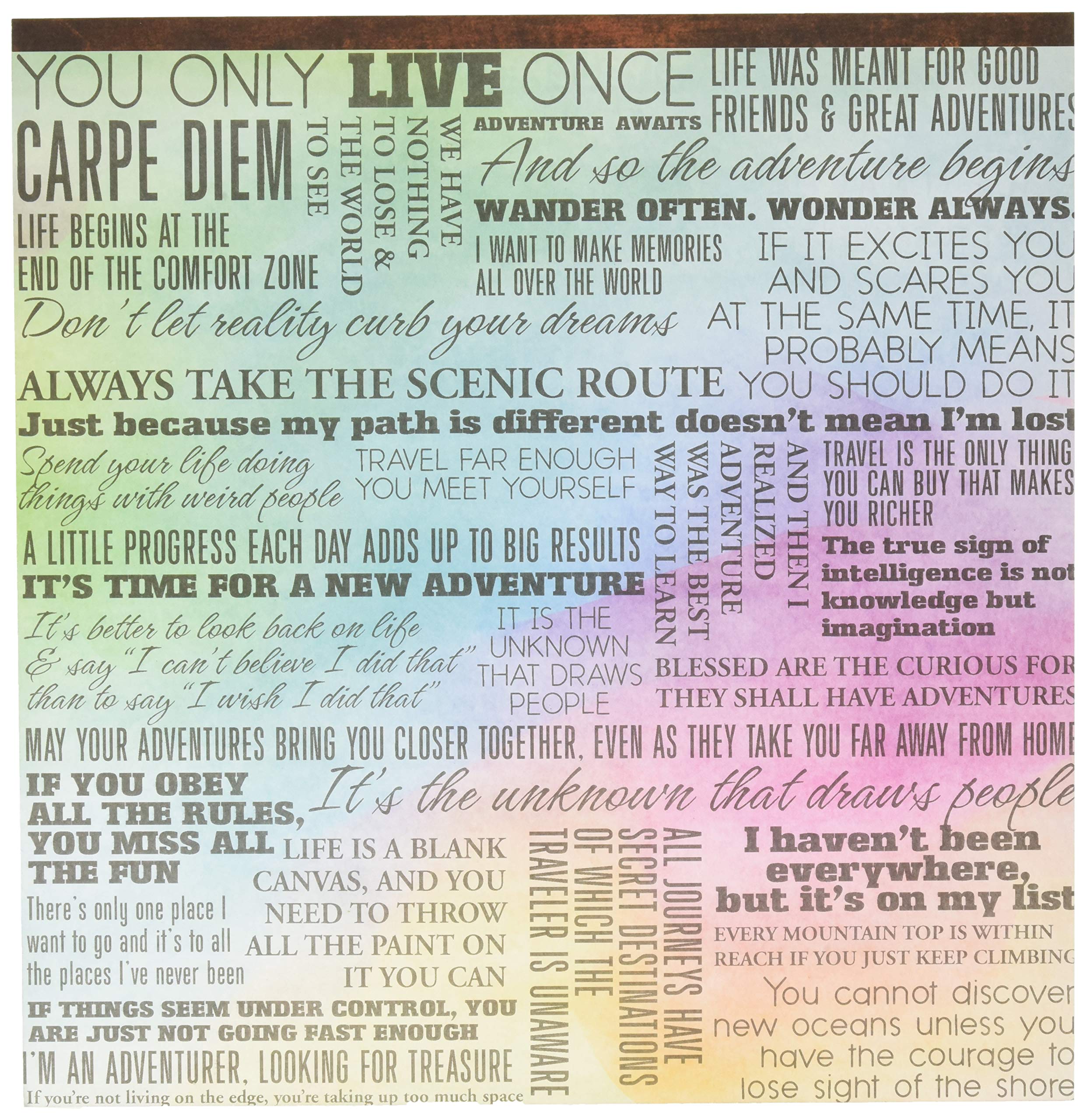 Reminisce (REMBC) Bucket List Scrapbook Collection Kit, Multi Color Palette