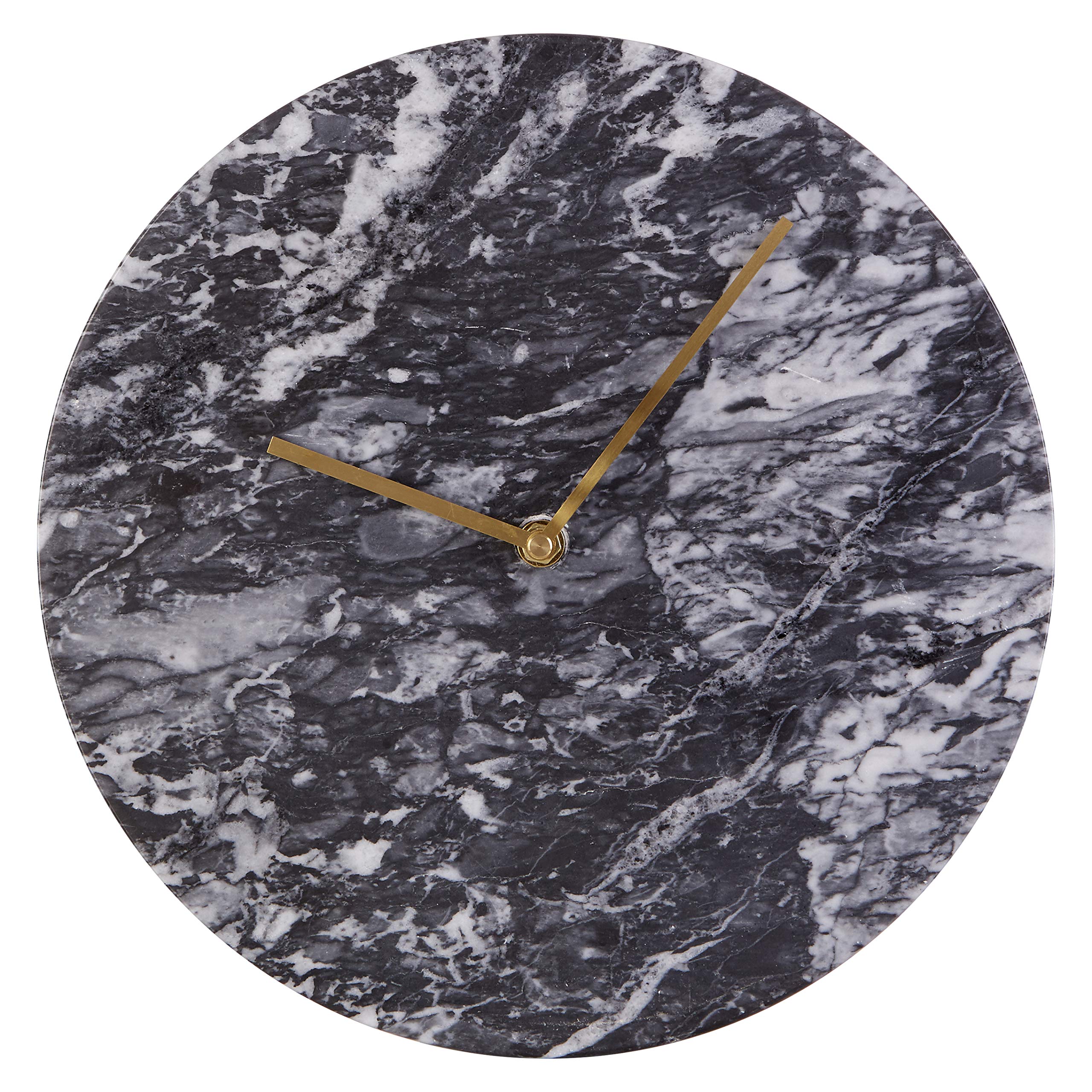 Premier Housewares Black Marble Wall Clock