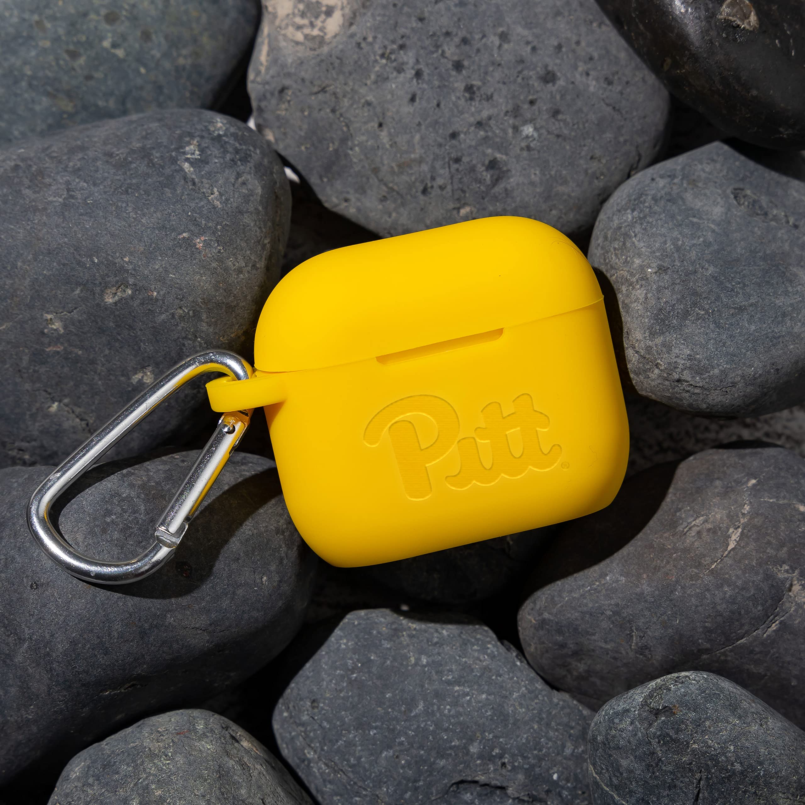 Affinity Bands Pittsburgh Panthers Engraved Silicone Case Cover Compatible with Apple AirPods Gen 3 (Yellow)