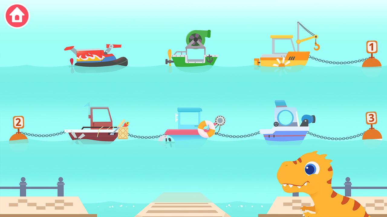 Dinosaur Patrol Boats Games - Toddler games for 2-5 years - App on