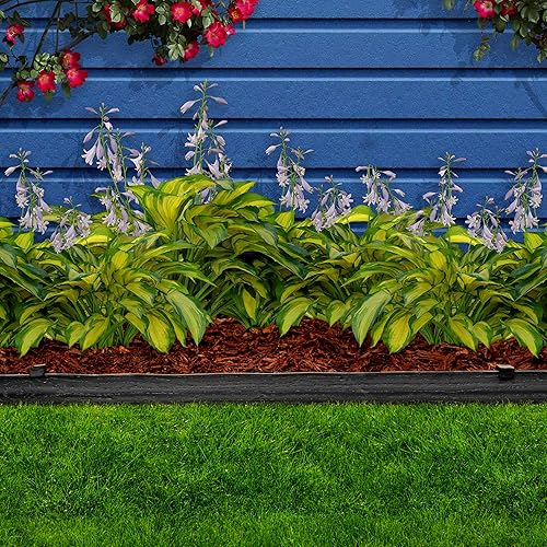 Miniatura 6 de EasyFlex Borde de paisaje compuesto con estacas de anclaje, borde superior recto de 4.5 pulgadas con indicador de profundidad, borde de borde de